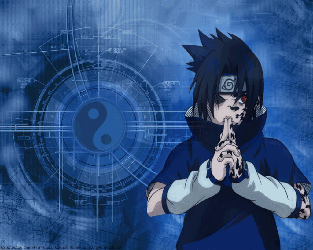 Yin-yang-purkaus nuorelta Sasuke Uchihalta taustakuva
