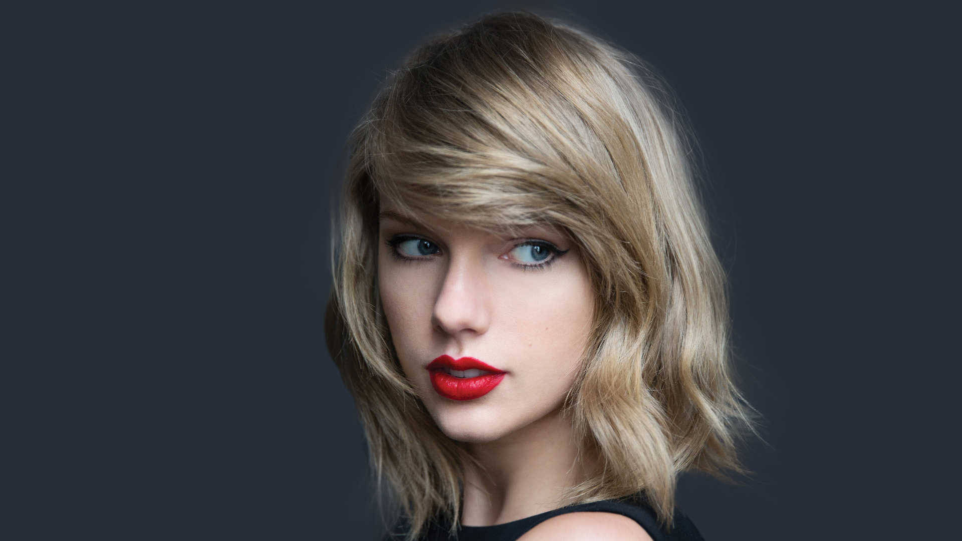 Viattoman sivukatseen Taylor Swift minimalistinen taustakuva.