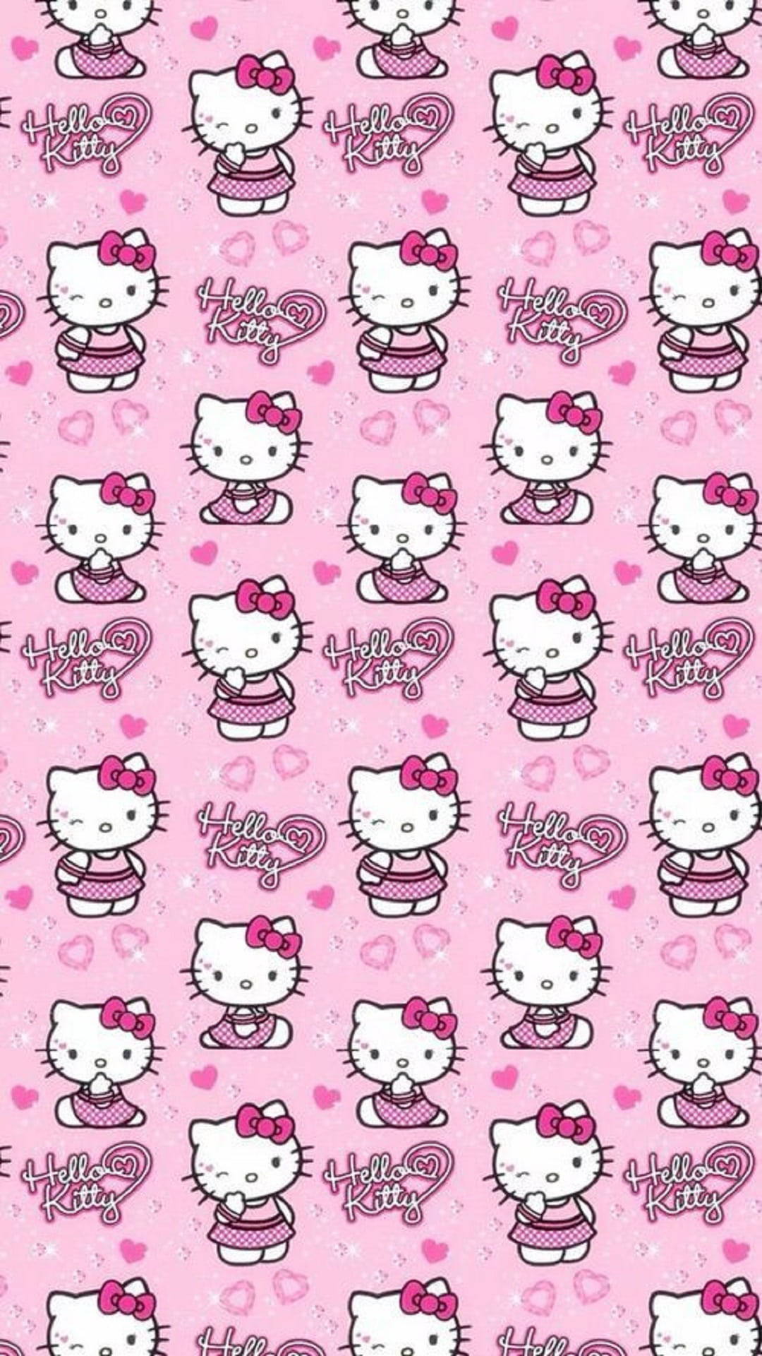 Täynnä vaaleanpunaisia Hello Kitty -kuvioita Taustakuvat