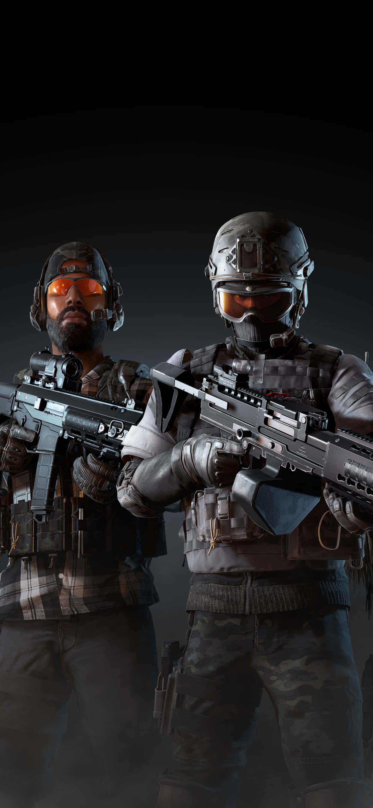Täysin varustetut sotilaat iPhone X Ghost Recon Wildlands -tausta Taustakuvat
