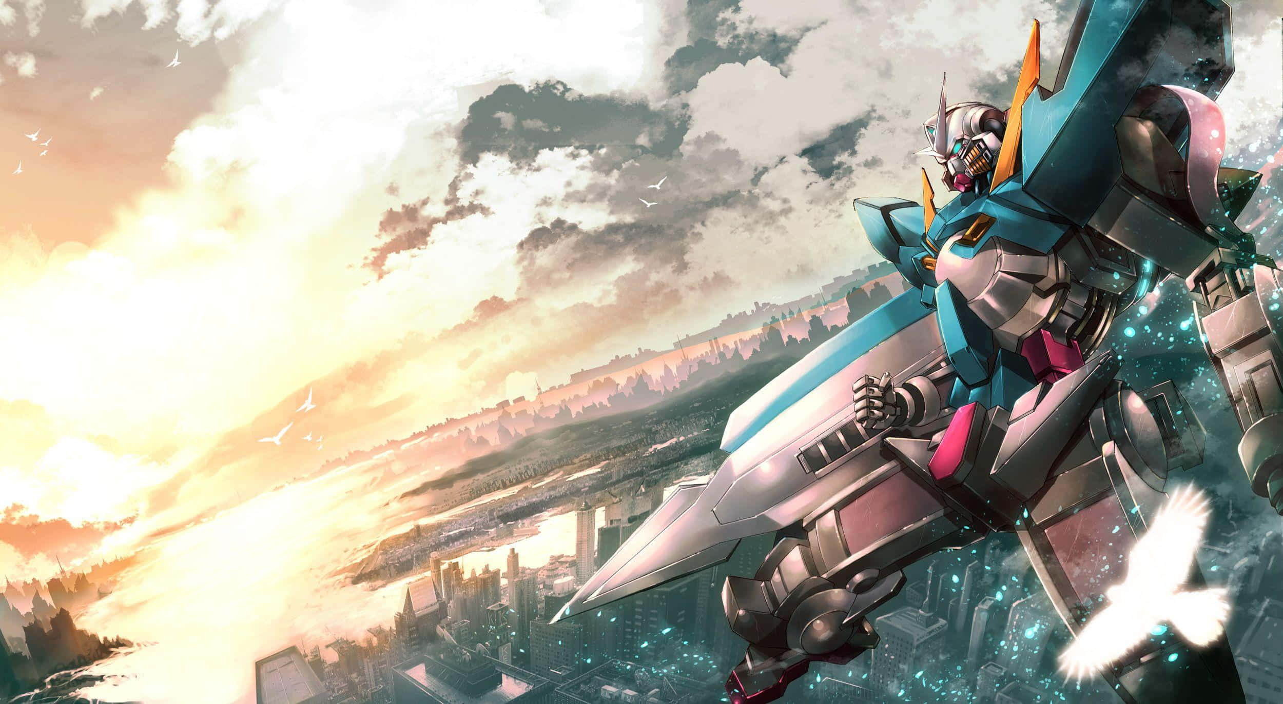 Teal Gundam -työpöytätausta Taustakuvat