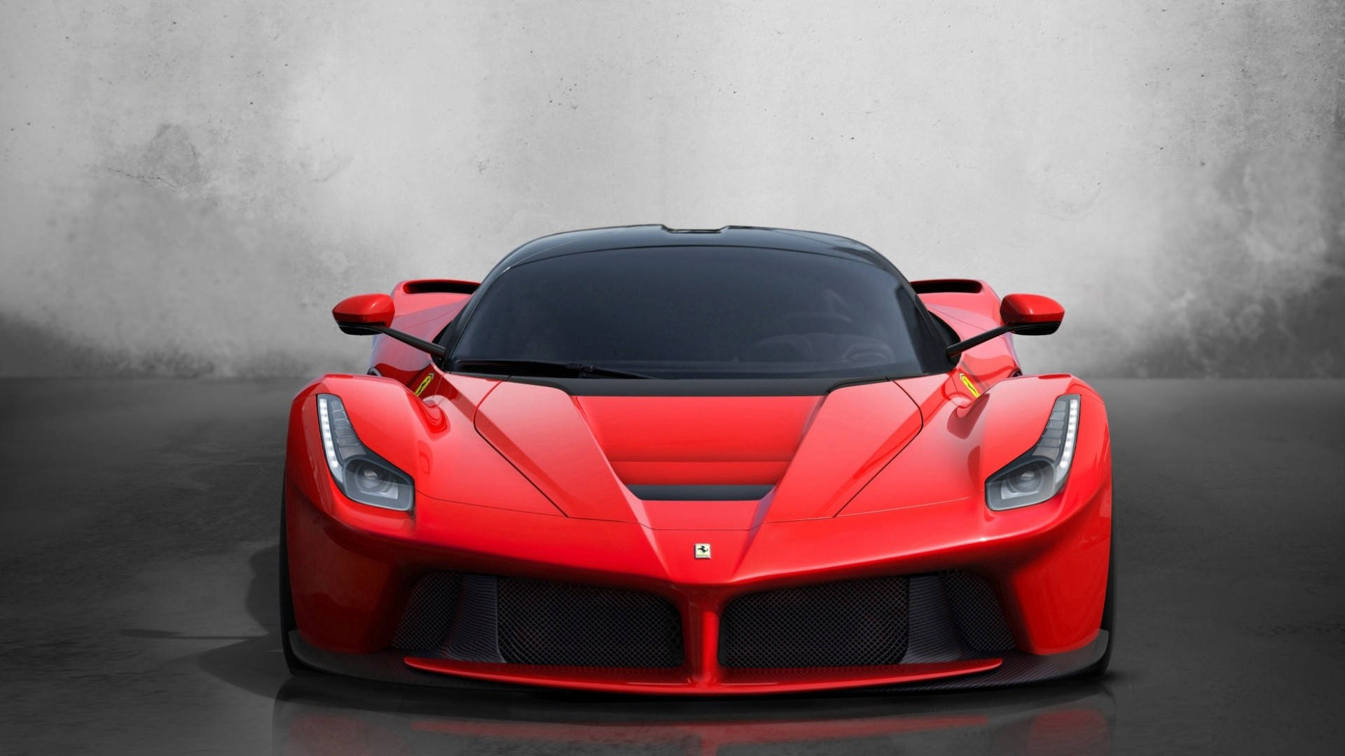 Etunäkymä punainen LaFerrari rajoitettu erä urheiluauto grunge -taustakuva.