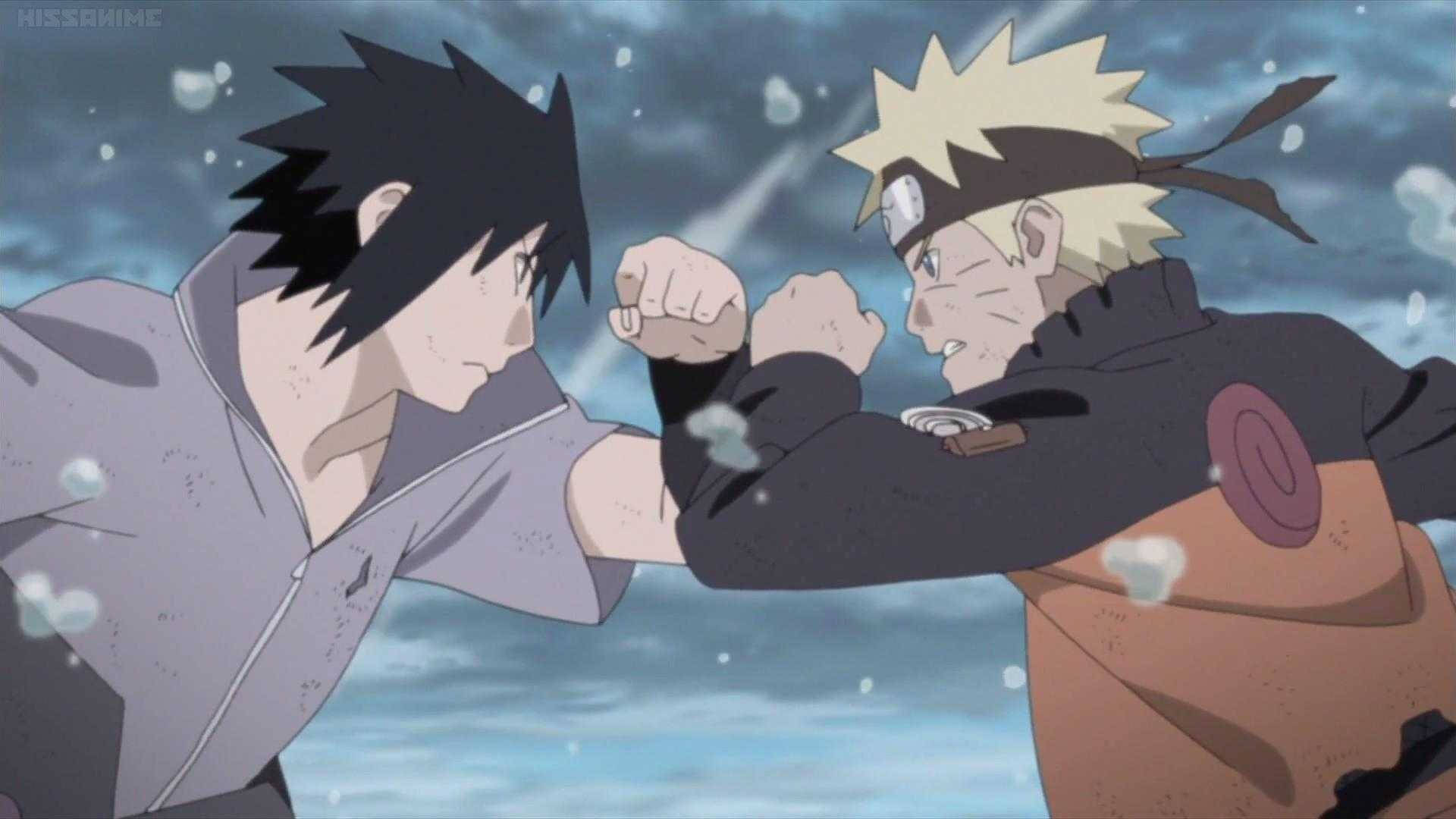 Teini-ikäisten Naruton ja Sasuke taijutsutaistelu Taustakuvat