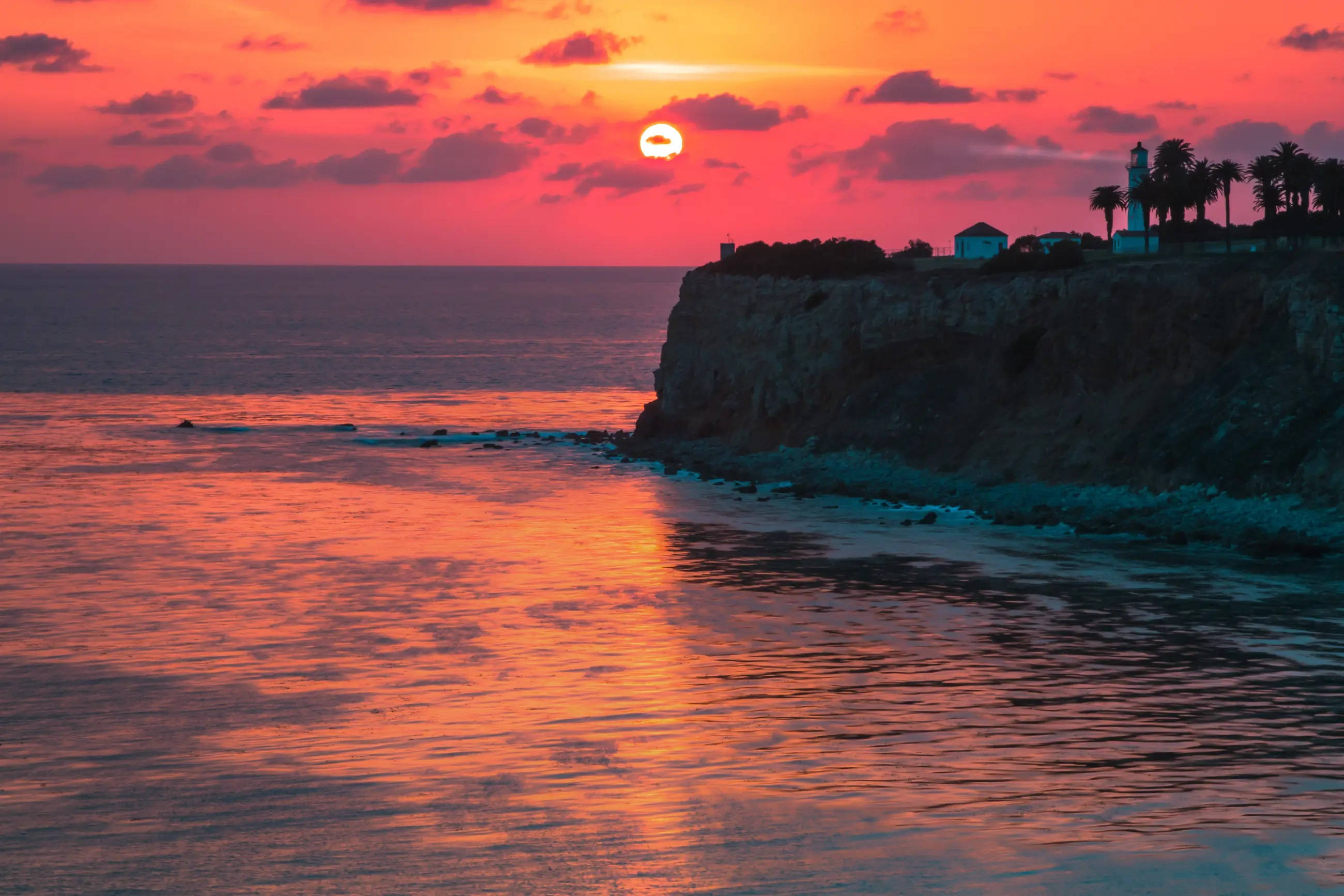 Terranea Bluff Los Angeles -auringonlasku Taustakuvat