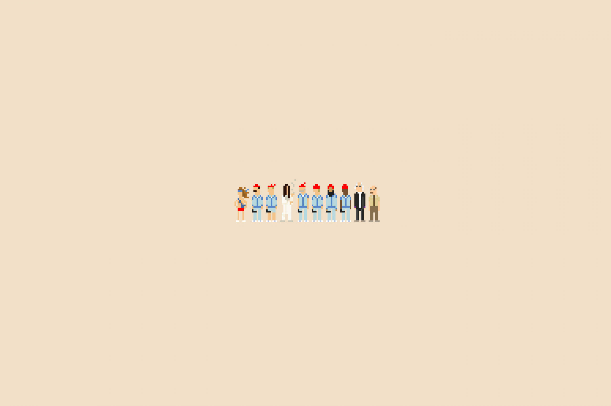 The Life Aquatic Pixel Minimalistinen Esteettinen Kannettava Taustakuvat
