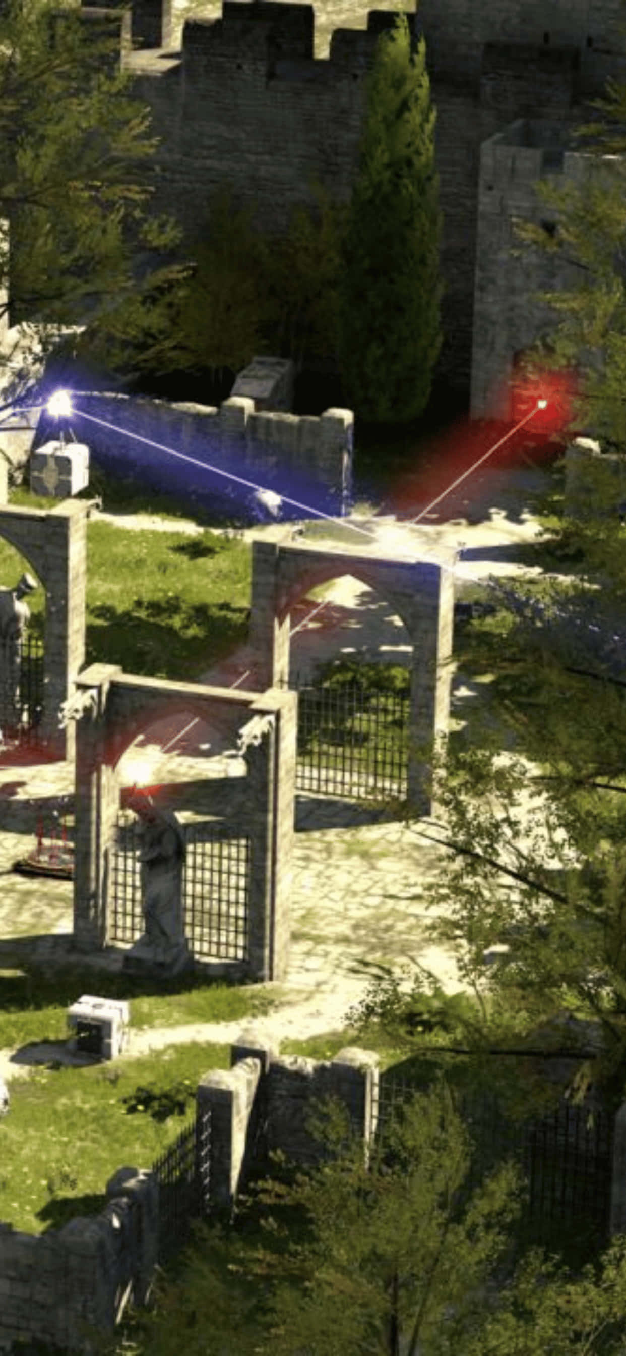 The Talos Principle -pelin intensiivinen loisto tallennettuna iPhone XS Max -näytöllä Taustakuvat