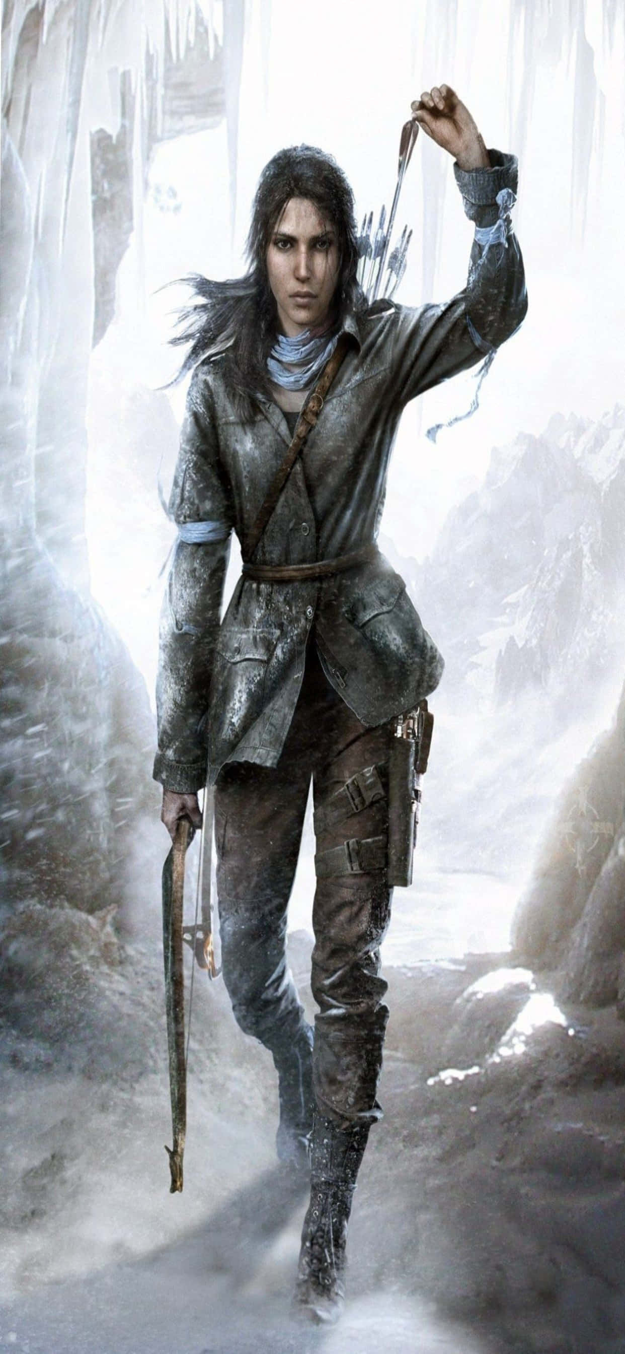 the tomb raider - nainen lumisessa luolassa Taustakuvat