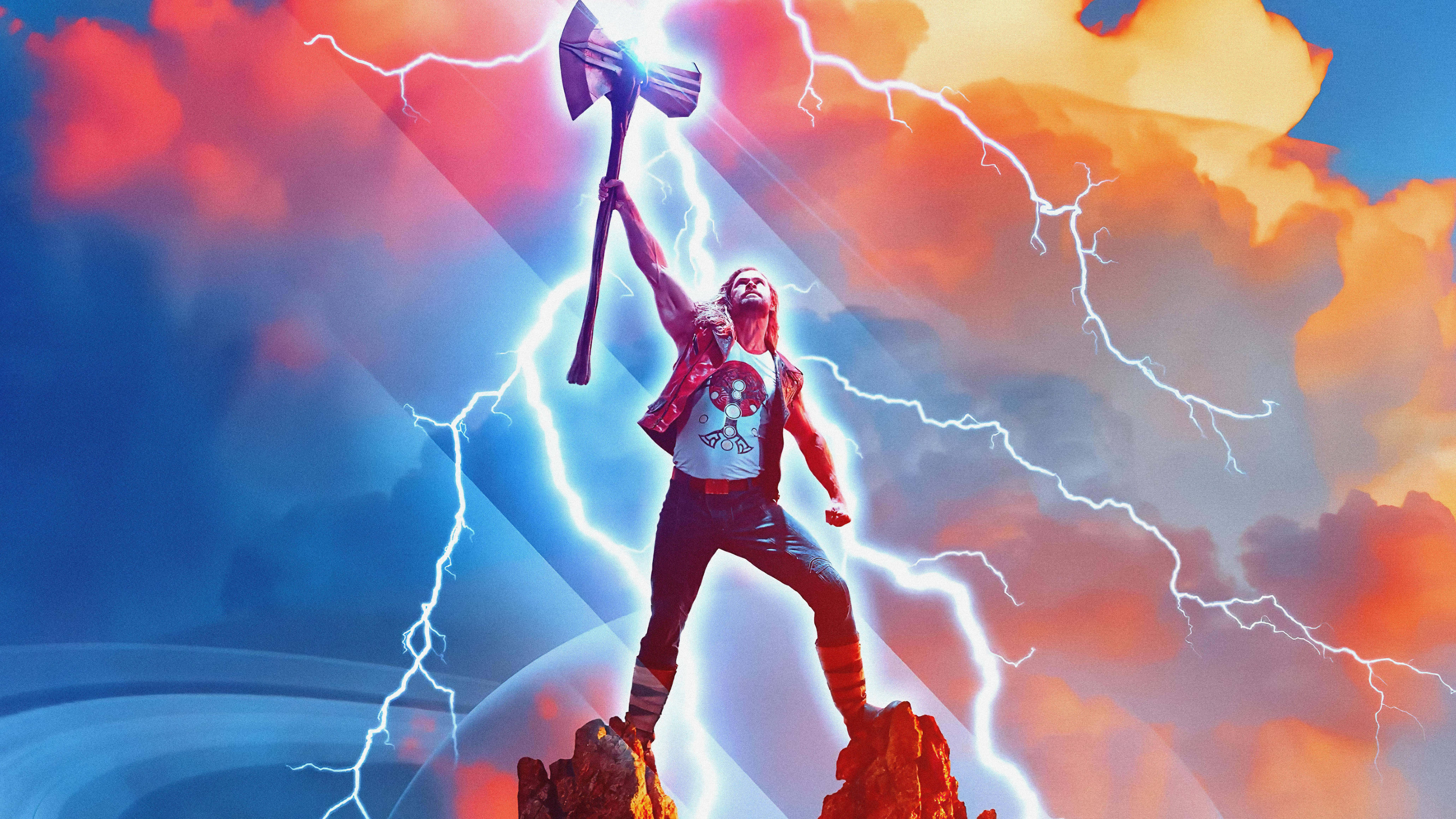 Thor Love And Thunder Myrskynhallinta Taustakuvat