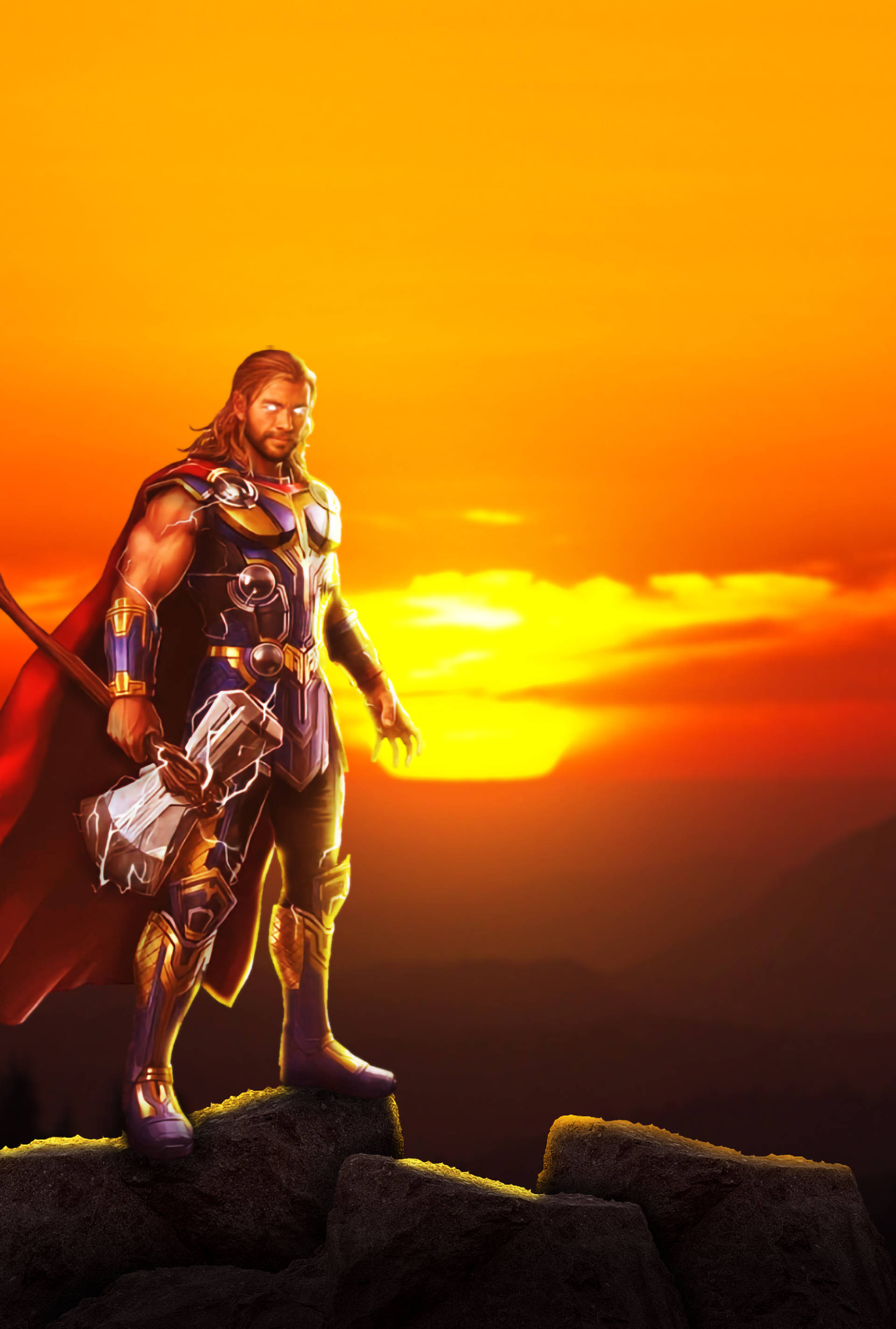 Thor Love And Thunder - Auringonlasku Taideteos Taustakuvat