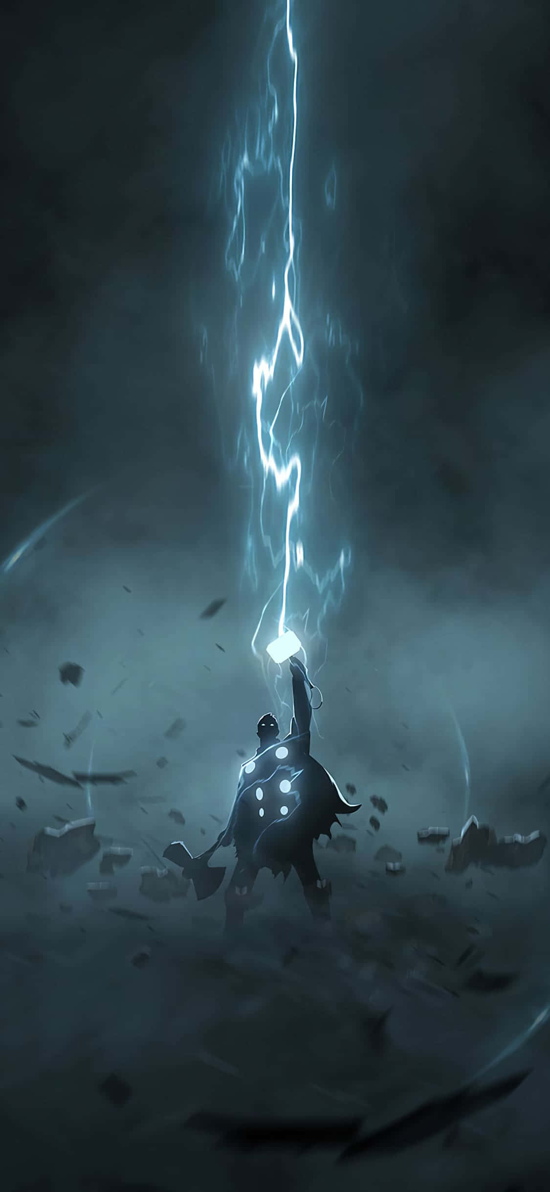 Thor, ukkosen jumala, seisoo taisteluvalmiina Taustakuvat