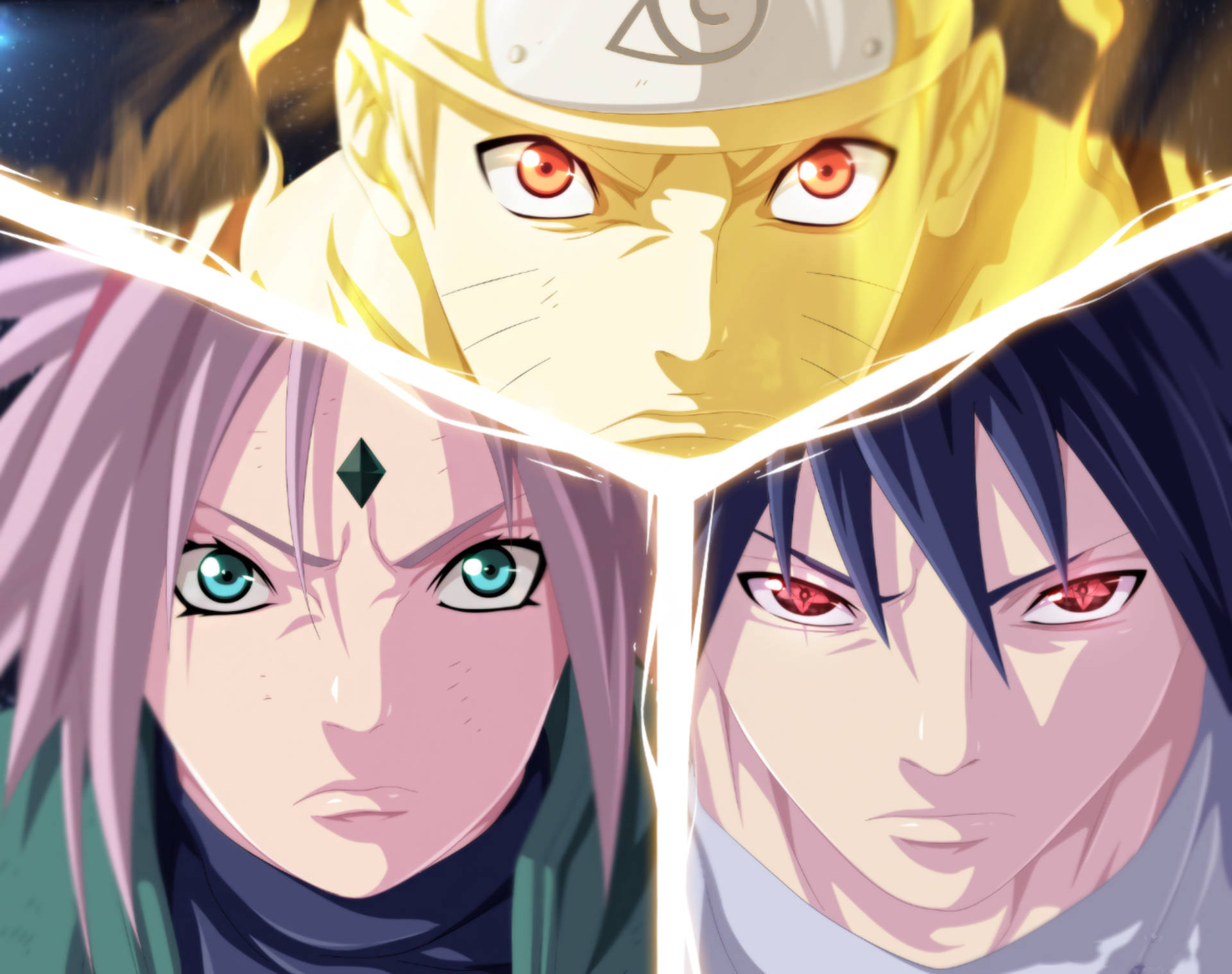 Tiimi 7 Sakura Naruto ja Sasuke Taustakuvat