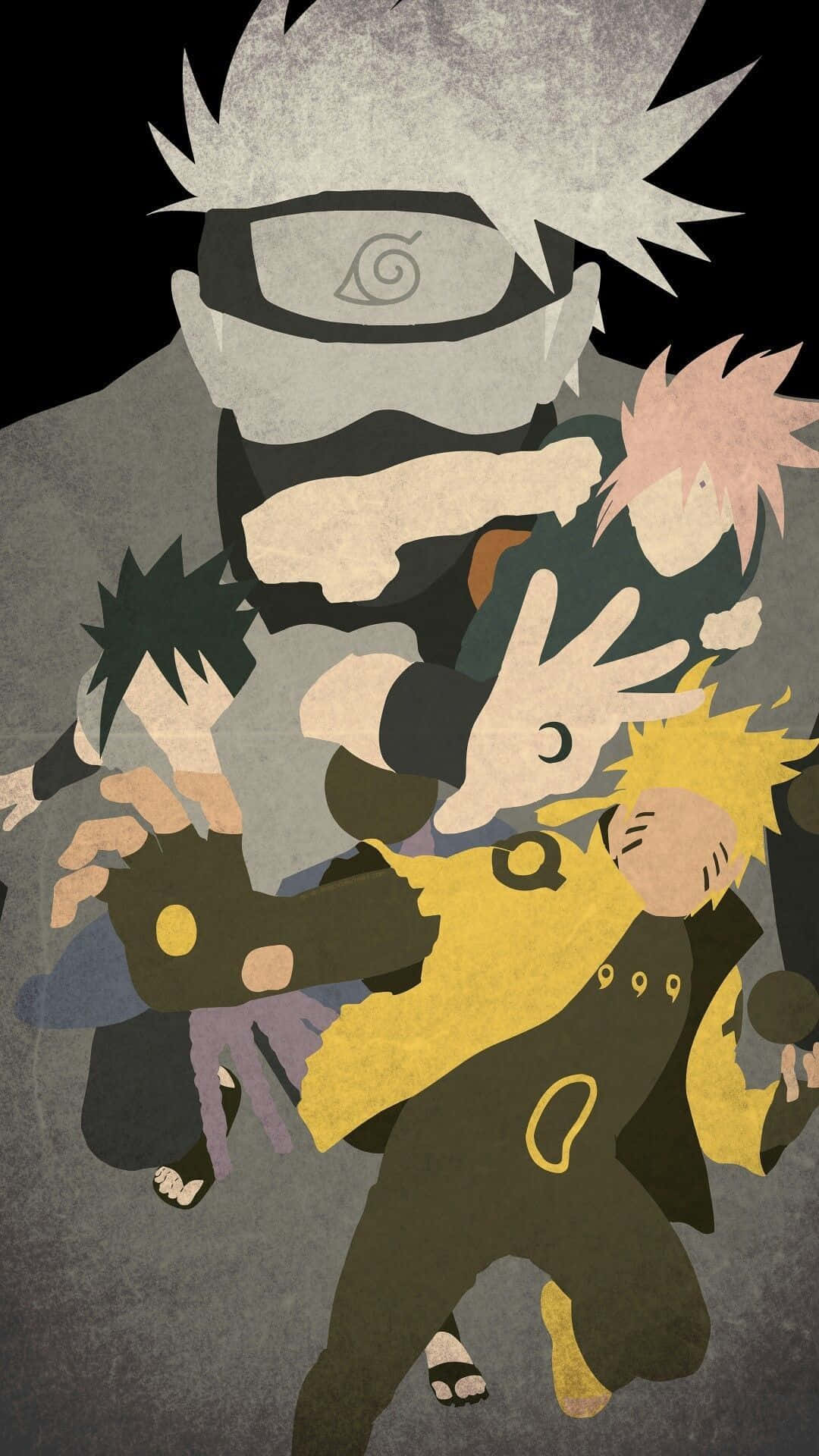 Tiimi 7 vektoritaide Naruto esteettinen puhelin Taustakuvat