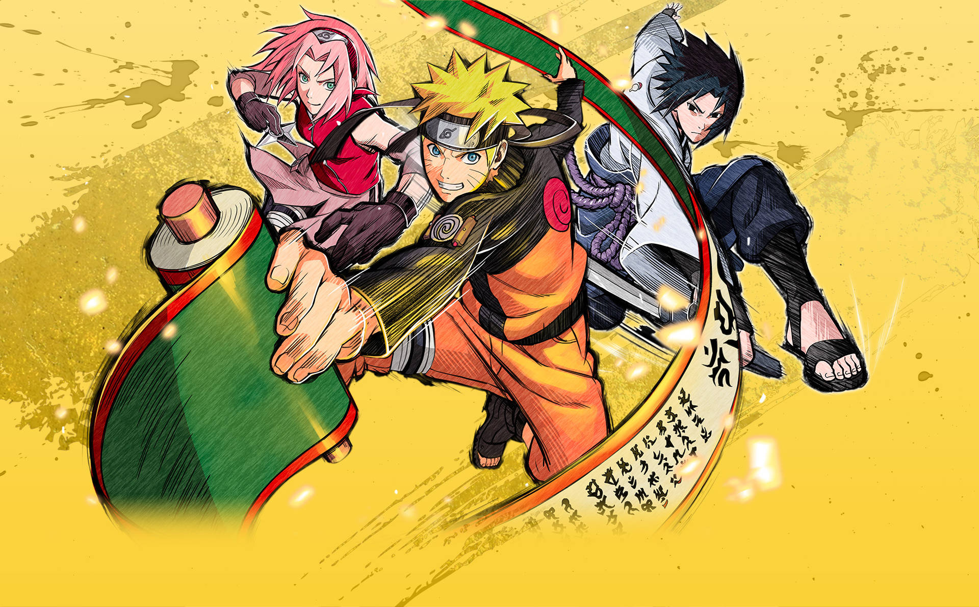 Tiimikolmikko Sakura, Naruto ja Sasuke Taustakuvat