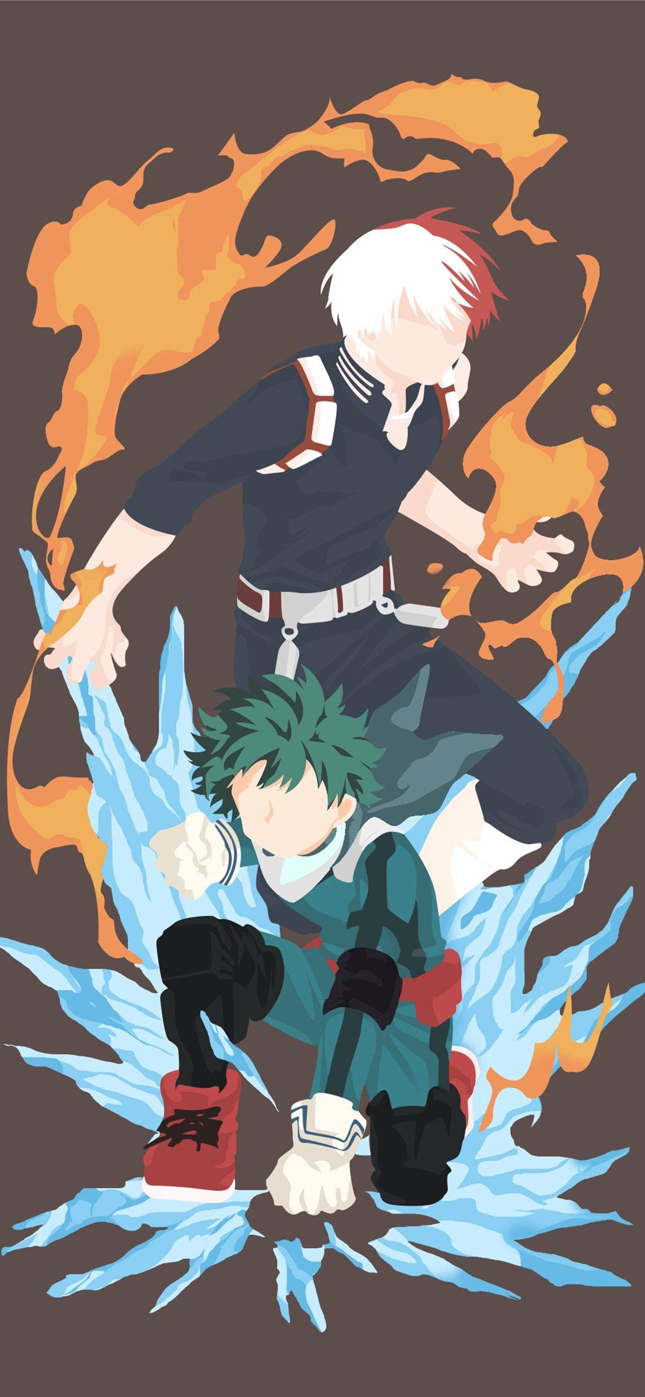 Todobakudeku Izuku ja Shoto -taide Taustakuvat