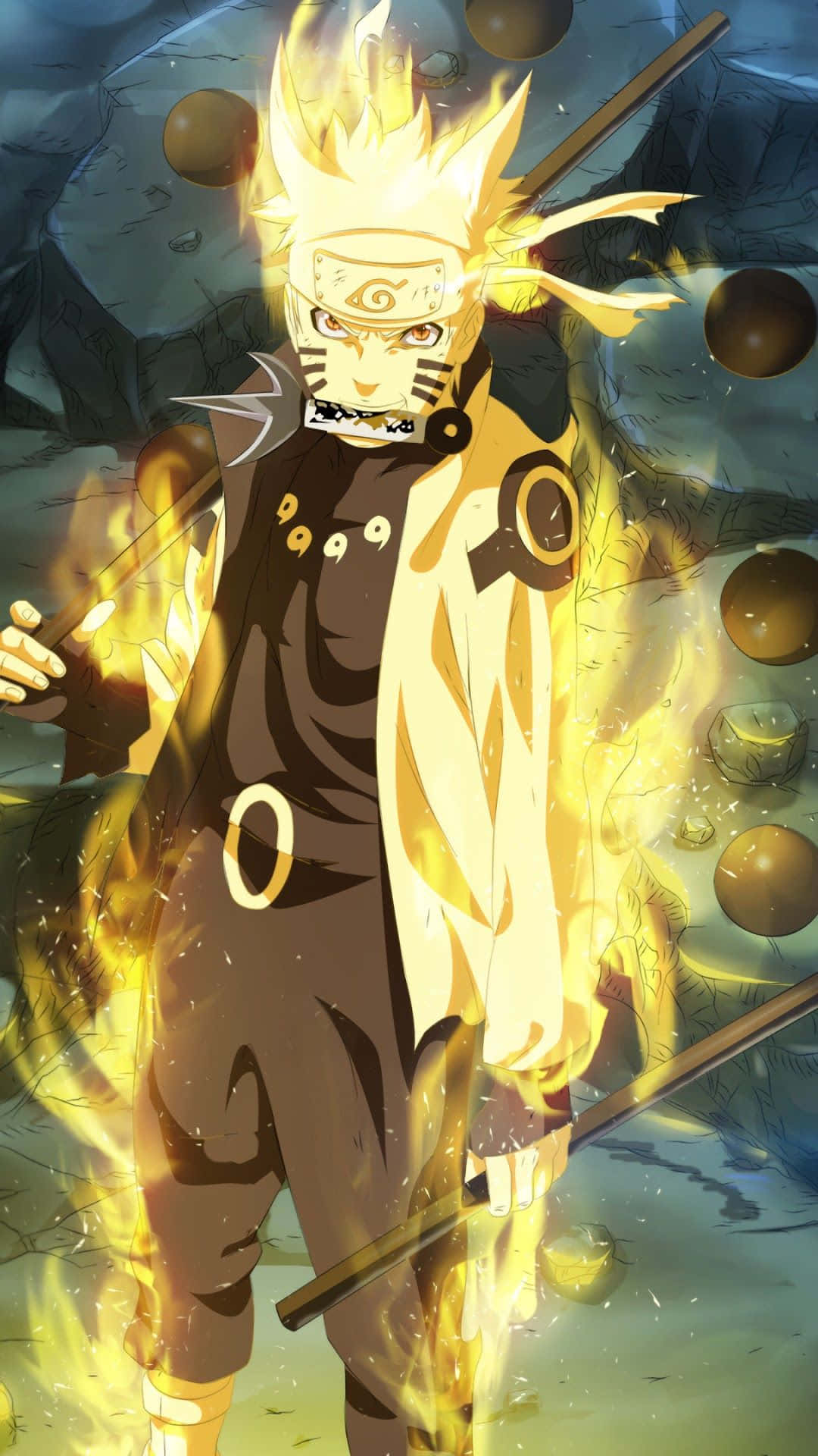 Toimintaa täynnä oleva Naruto-taustakuva puhelimeesi Taustakuvat