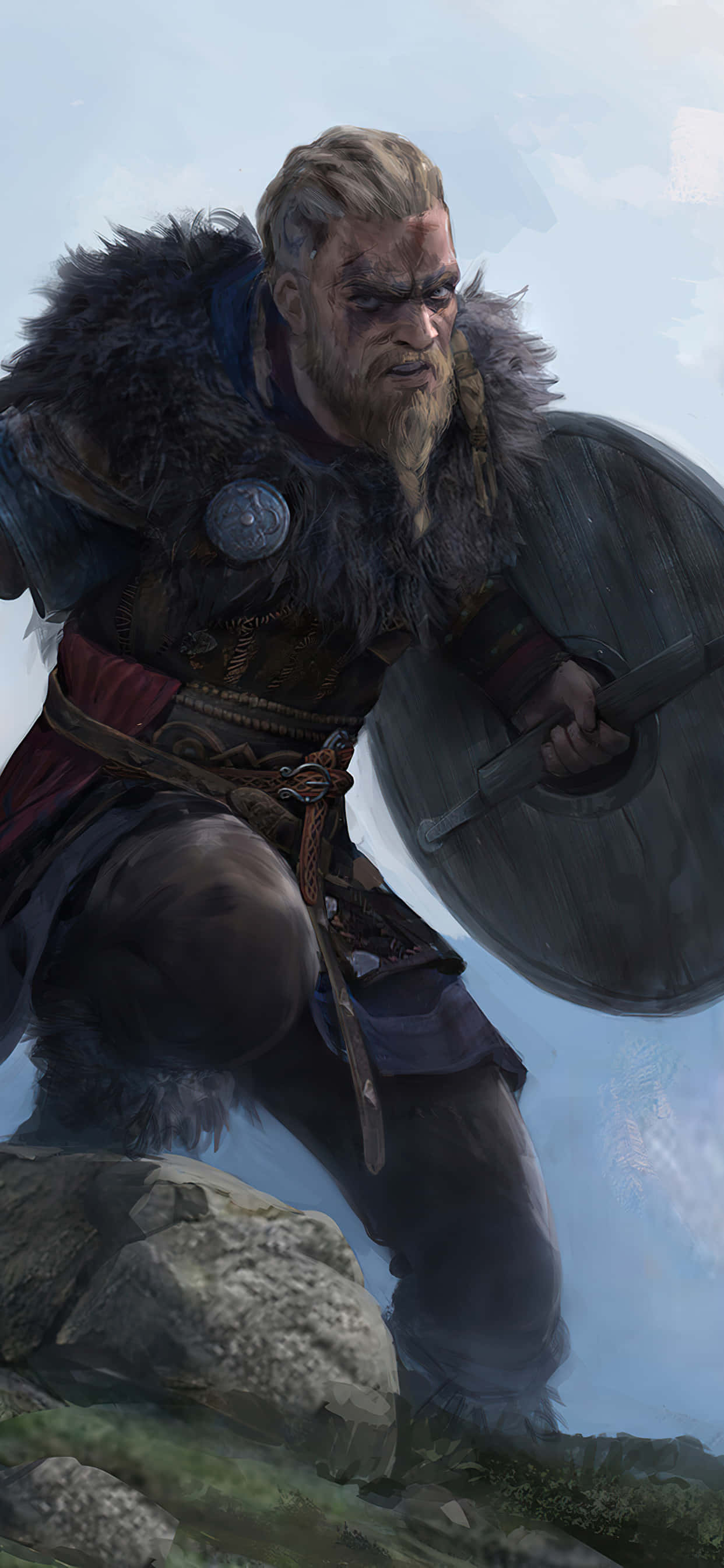 Toimintaroolipeli iPhone Xs Max Assassin's Creed Valhalla -tausta Taustakuvat