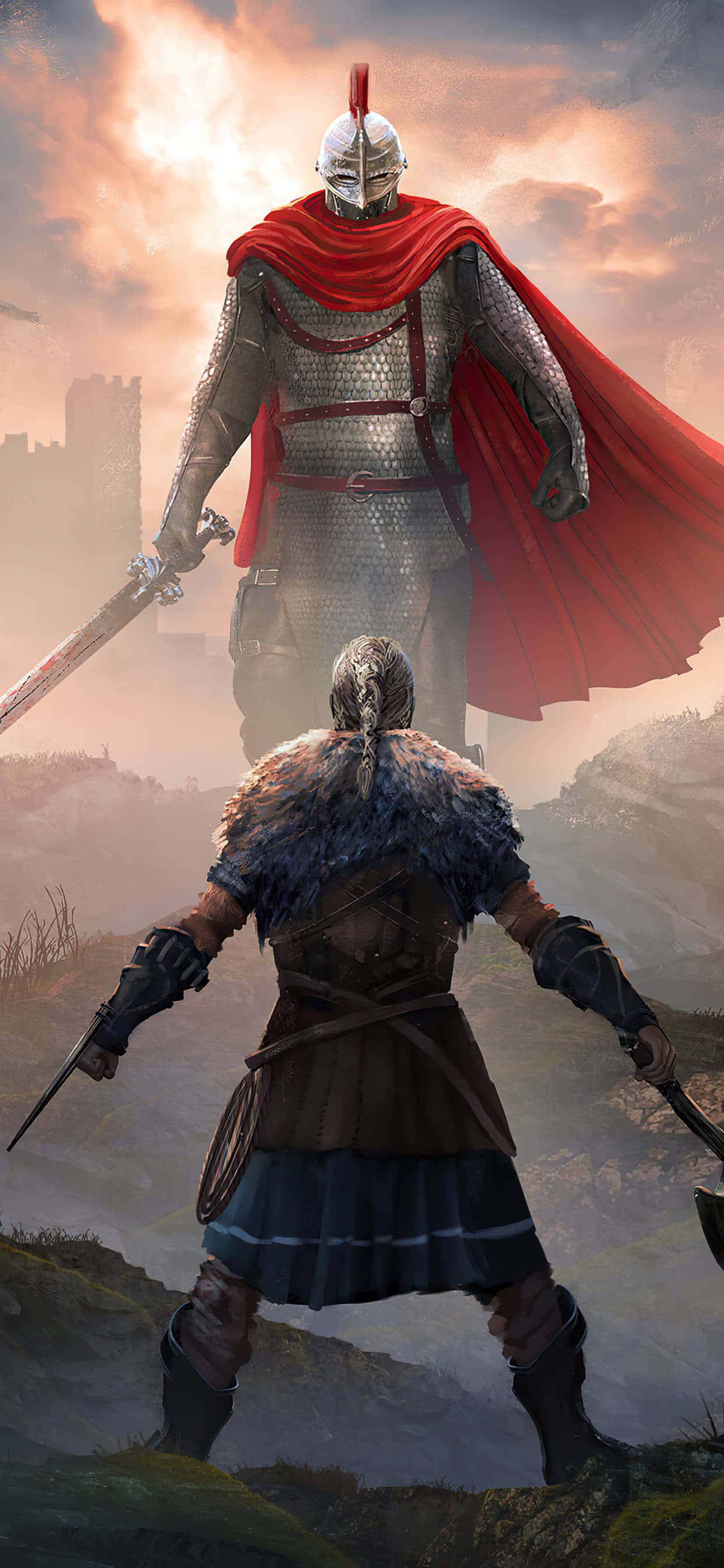 Toimintavideopeli iPhone Xs Max Assassin's Creed Valhalla Taustakuva Taustakuvat