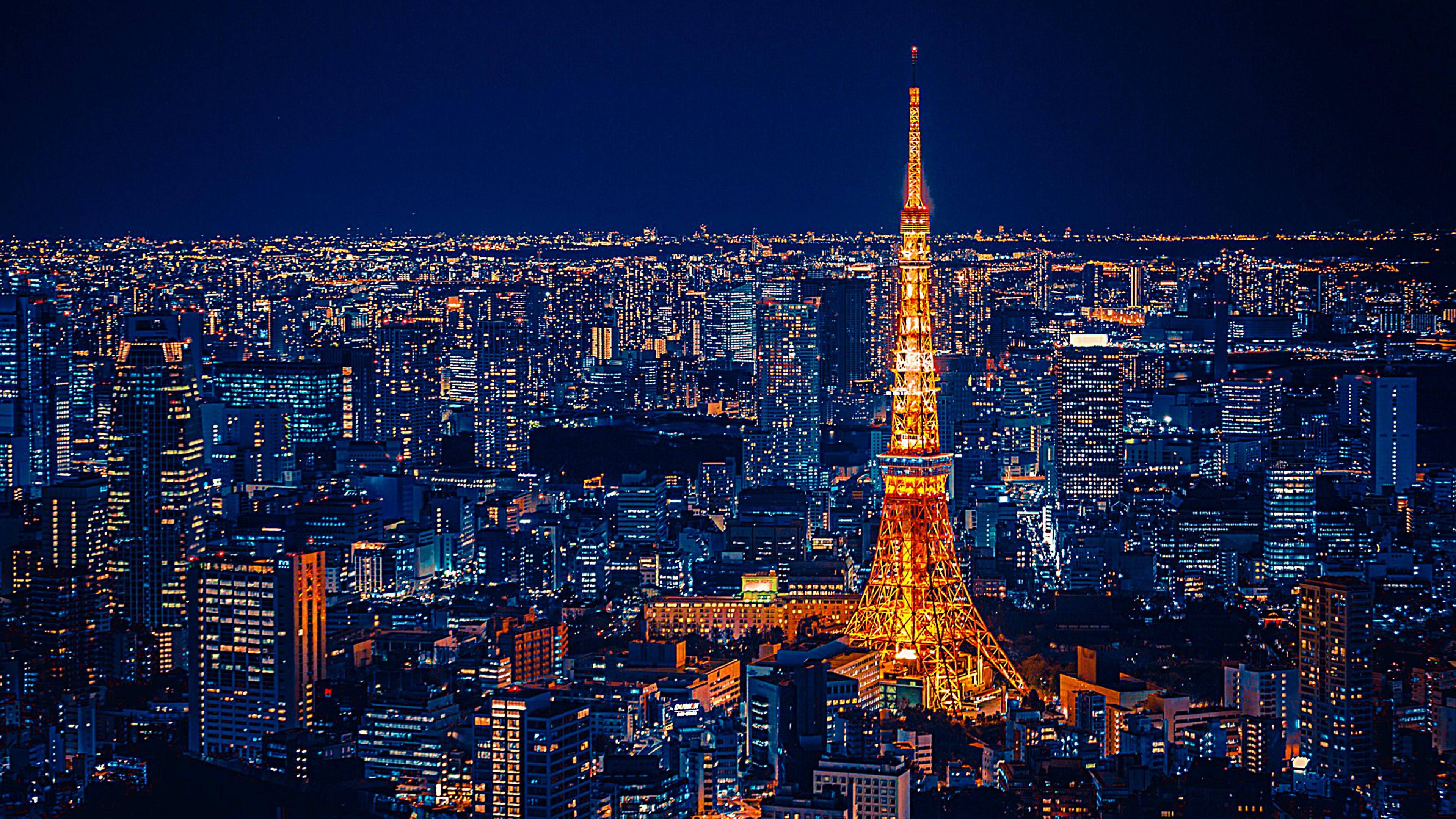 Tokion torni Japani 4K Taustakuvat