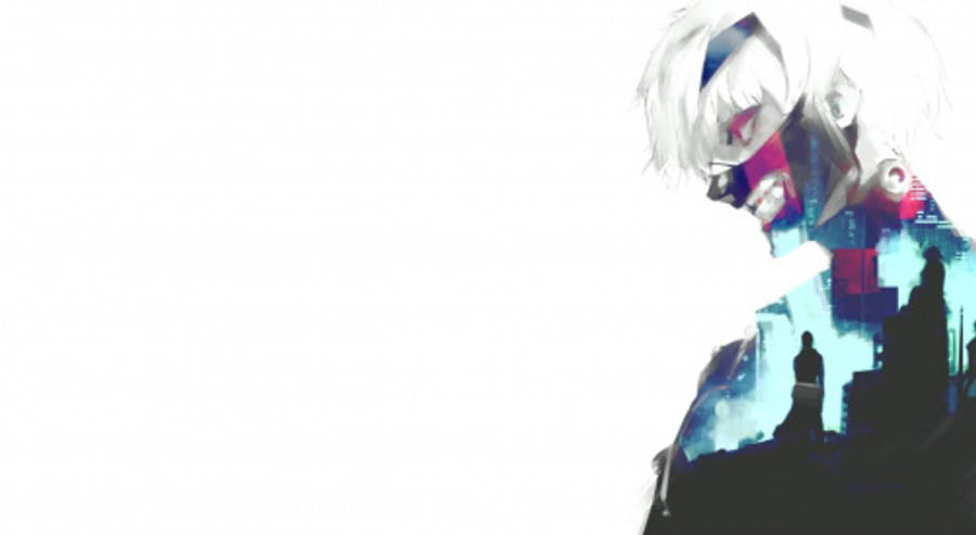 Tokyo Ghoul -esteettinen kuva Kenin siluetilla Taustakuvat