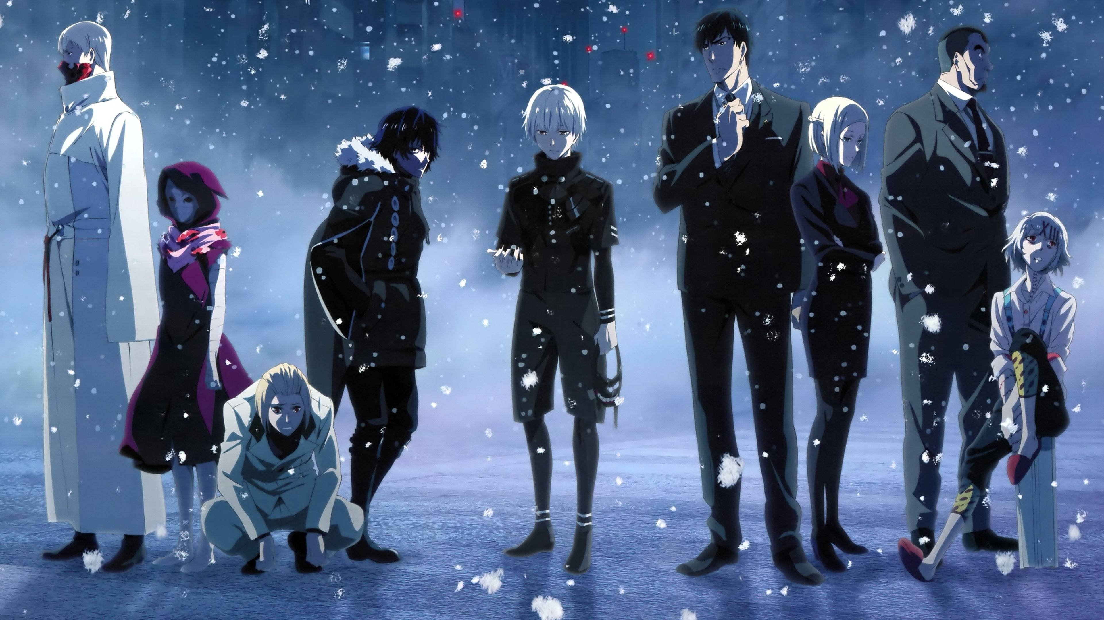 Tokyo Ghoul -hahmojen ryhmätaide Taustakuvat