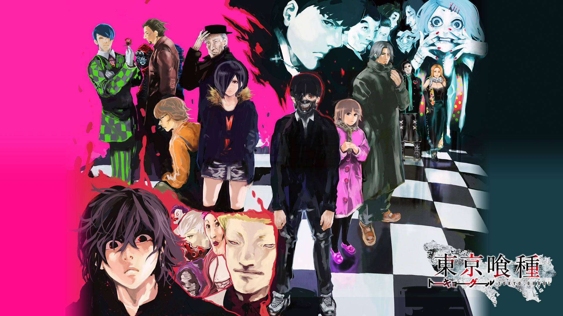 Tokyo Ghoul -hahmot siisti juliste Taustakuvat