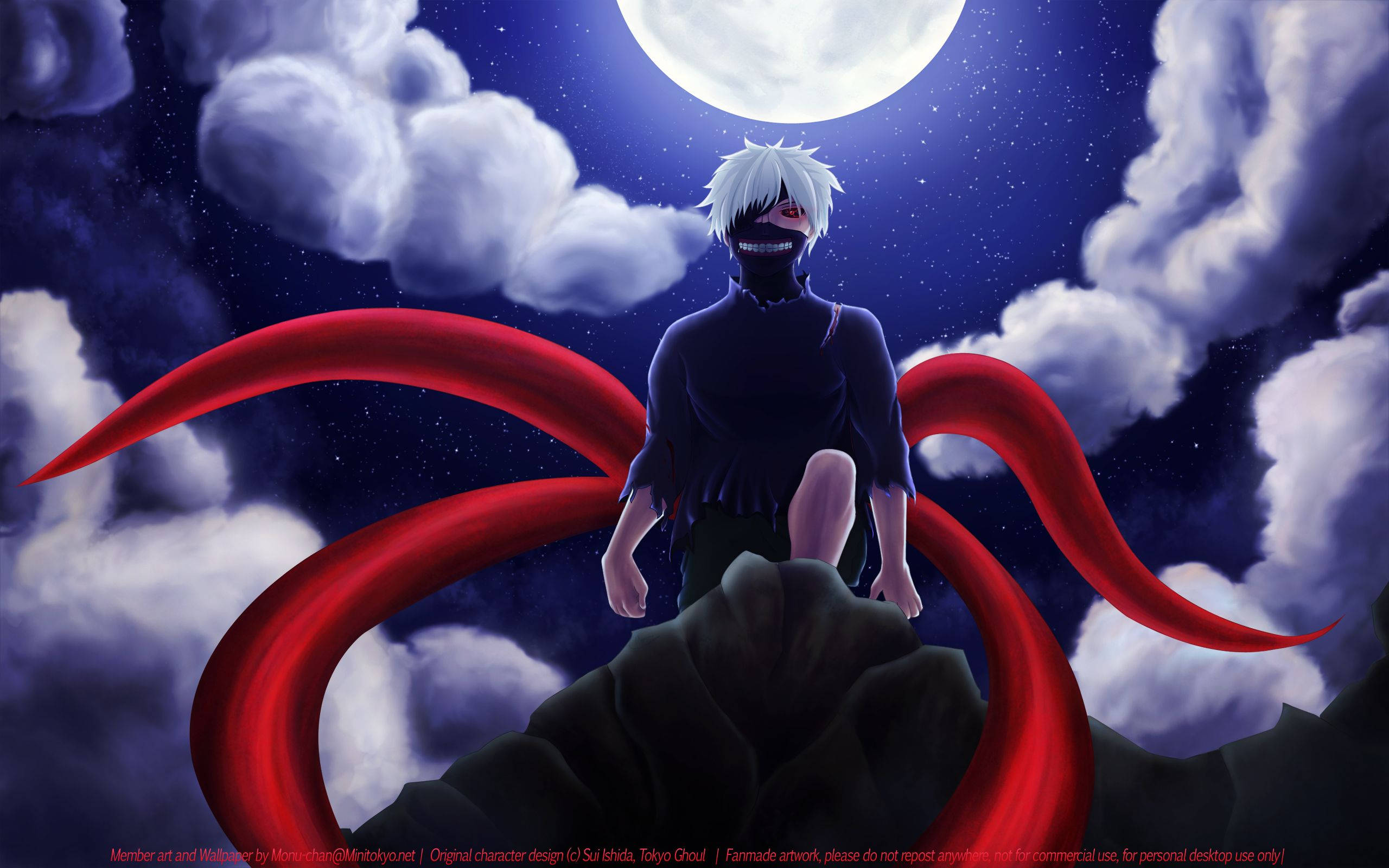 Tokyo Ghoul - Ken Kaneki neljällä hännällä Taustakuvat