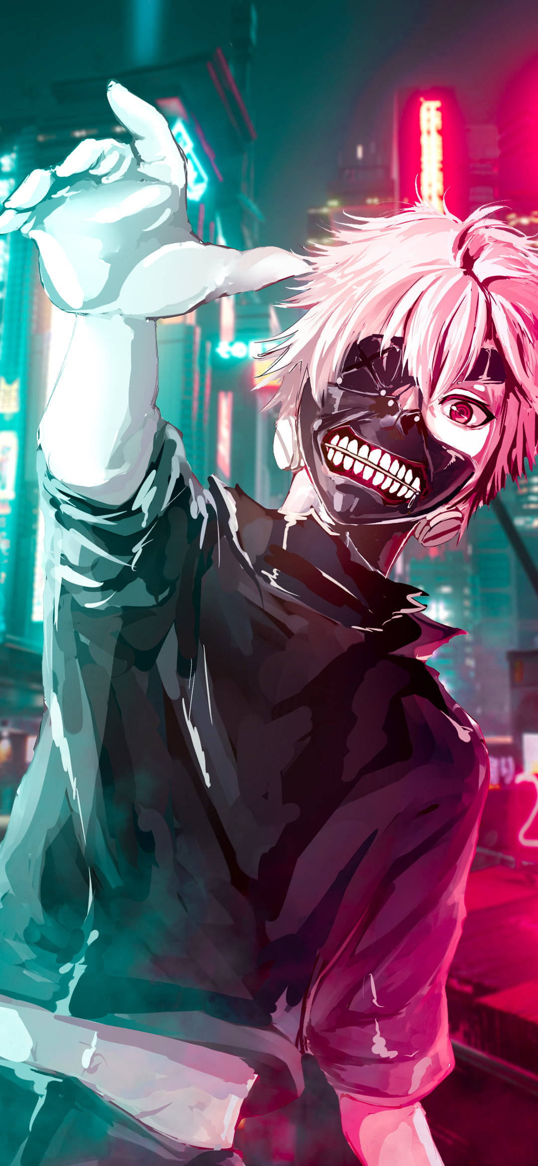 Tokyo Ghoul neon esteettinen iPhone Taustakuvat