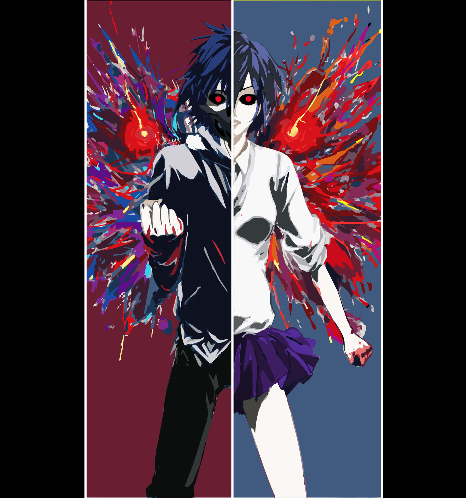 Tokyo Ghoul -profiilikuva Touka ja Ayato Taustakuvat