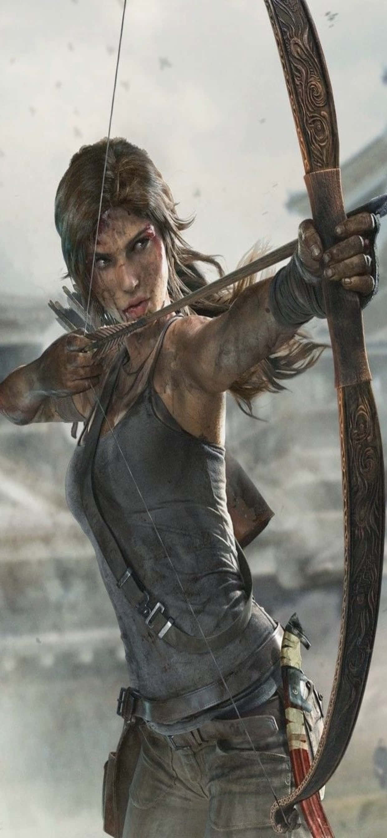 tomb raider pitää jousipyssyä ja nuolta Taustakuvat