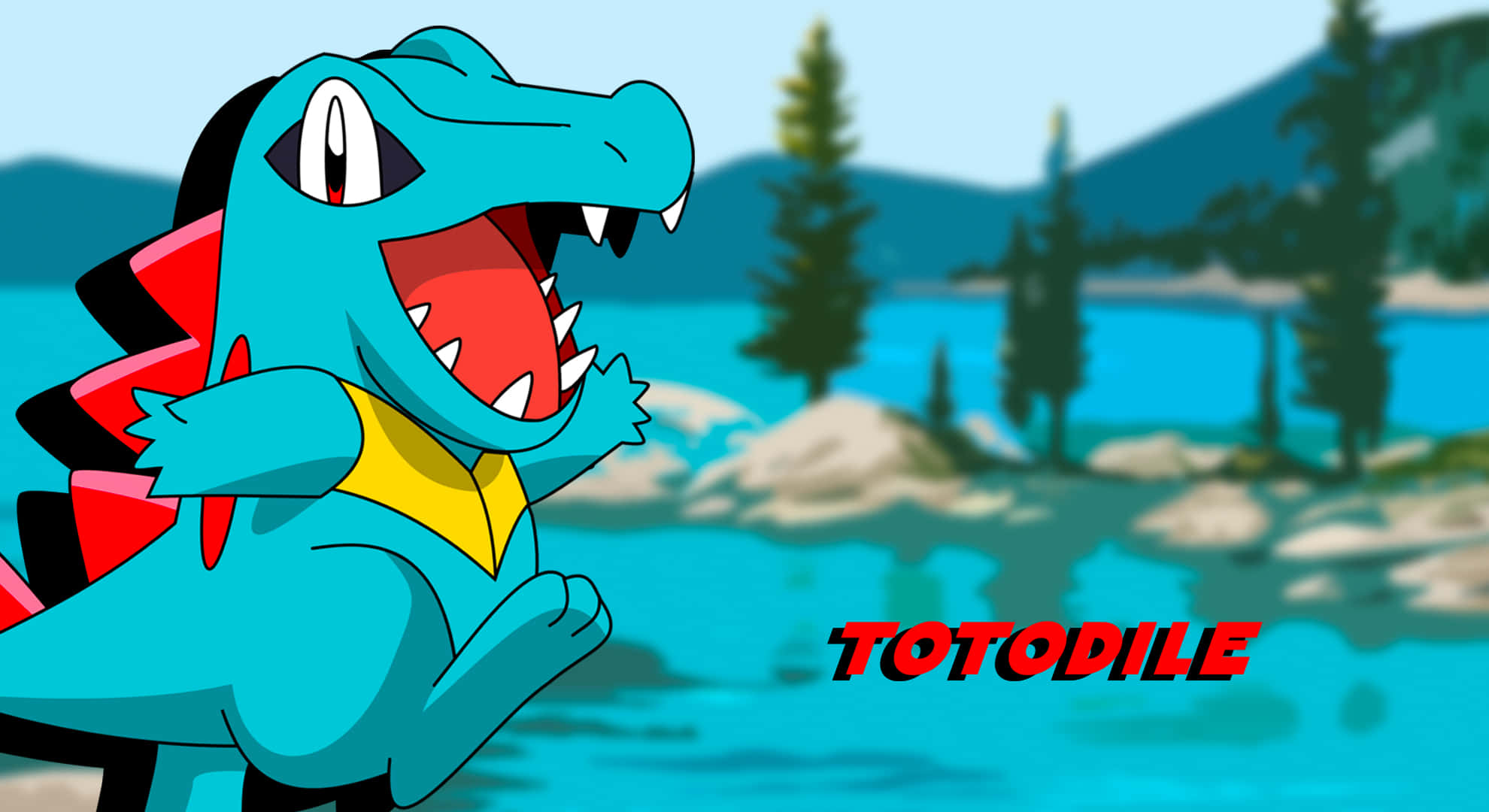 Totodile joen taustalla Taustakuvat