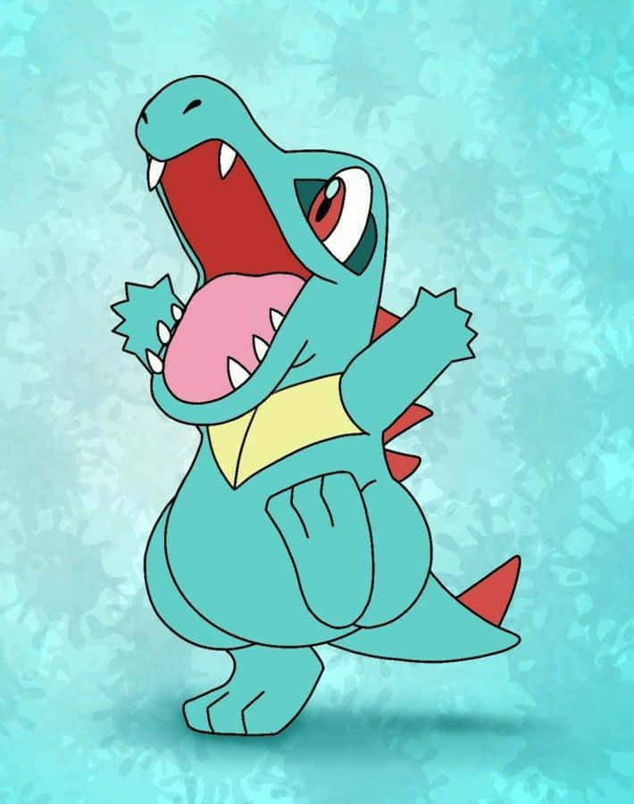 Totodile Sinistä Abstraktia Taustaa Vastaan Taustakuvat