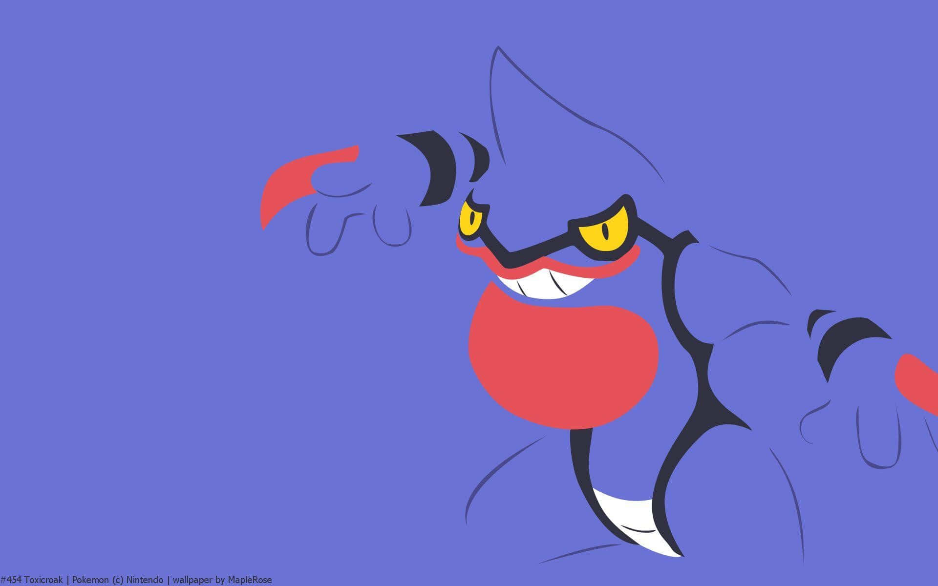 Toxicroak Pokemon Minimalistinen Esteettinen Kuvitus Taustakuvat