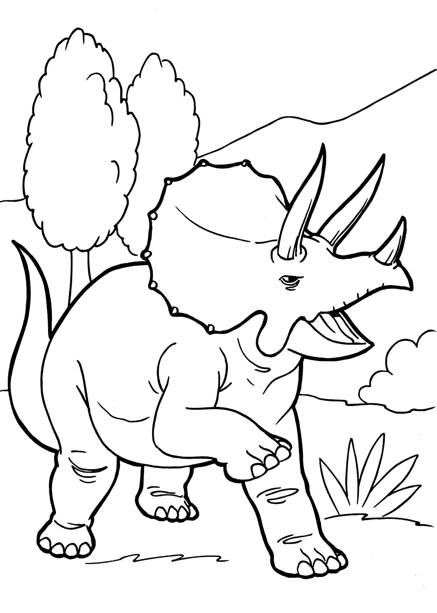 triceratops-värityssivut Taustakuvat
