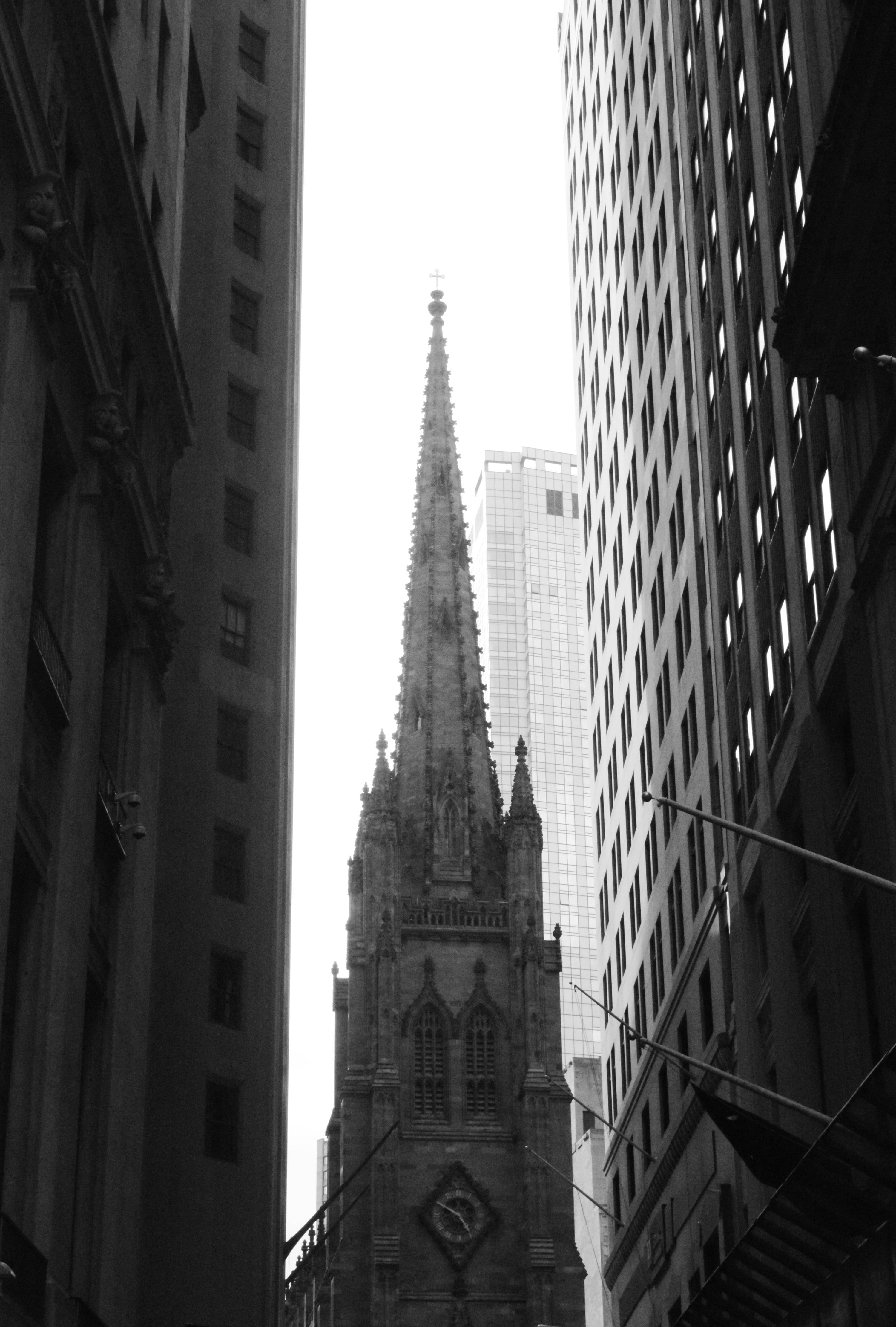 Trinity Church New York mustavalkoinen Taustakuvat