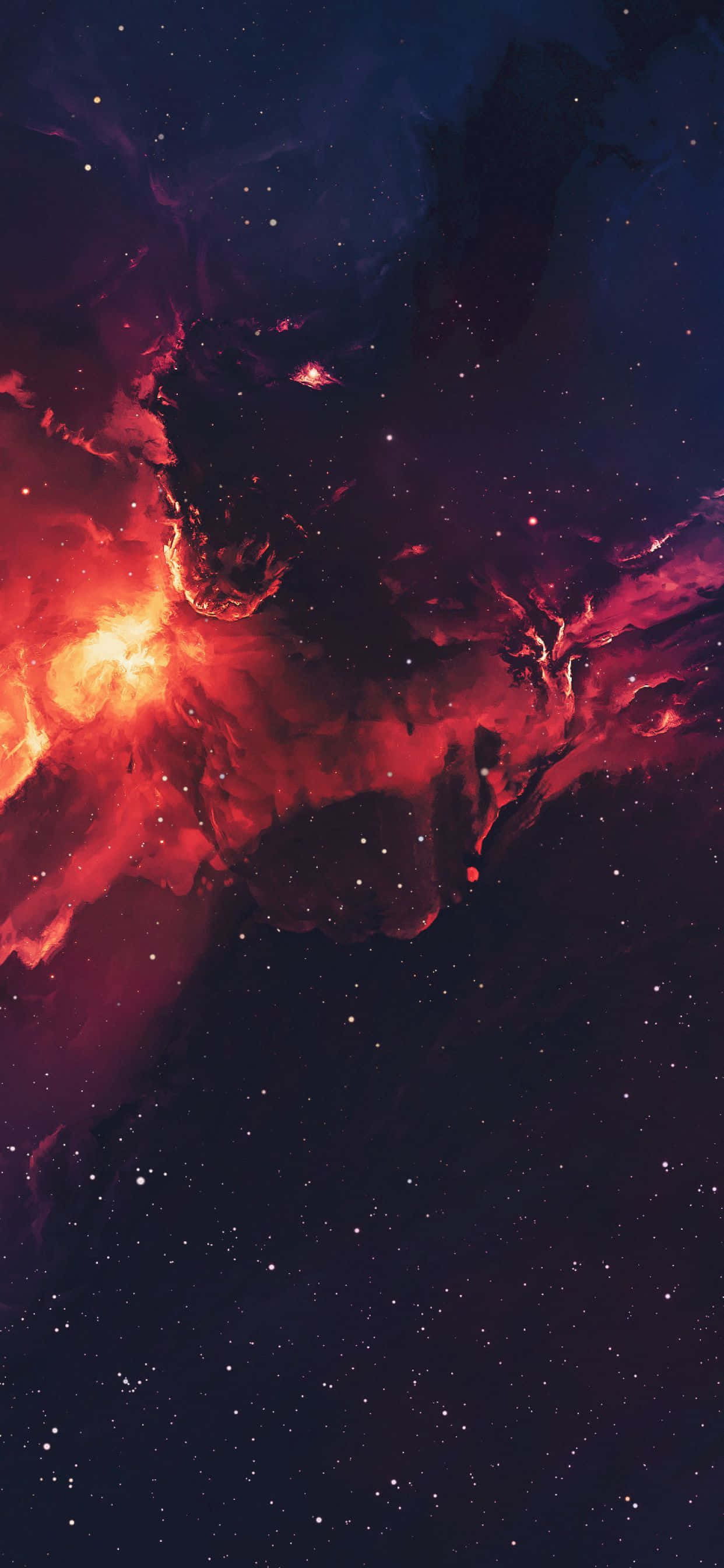 Trippy galaksi punaisella avaruuspölyllä Taustakuvat