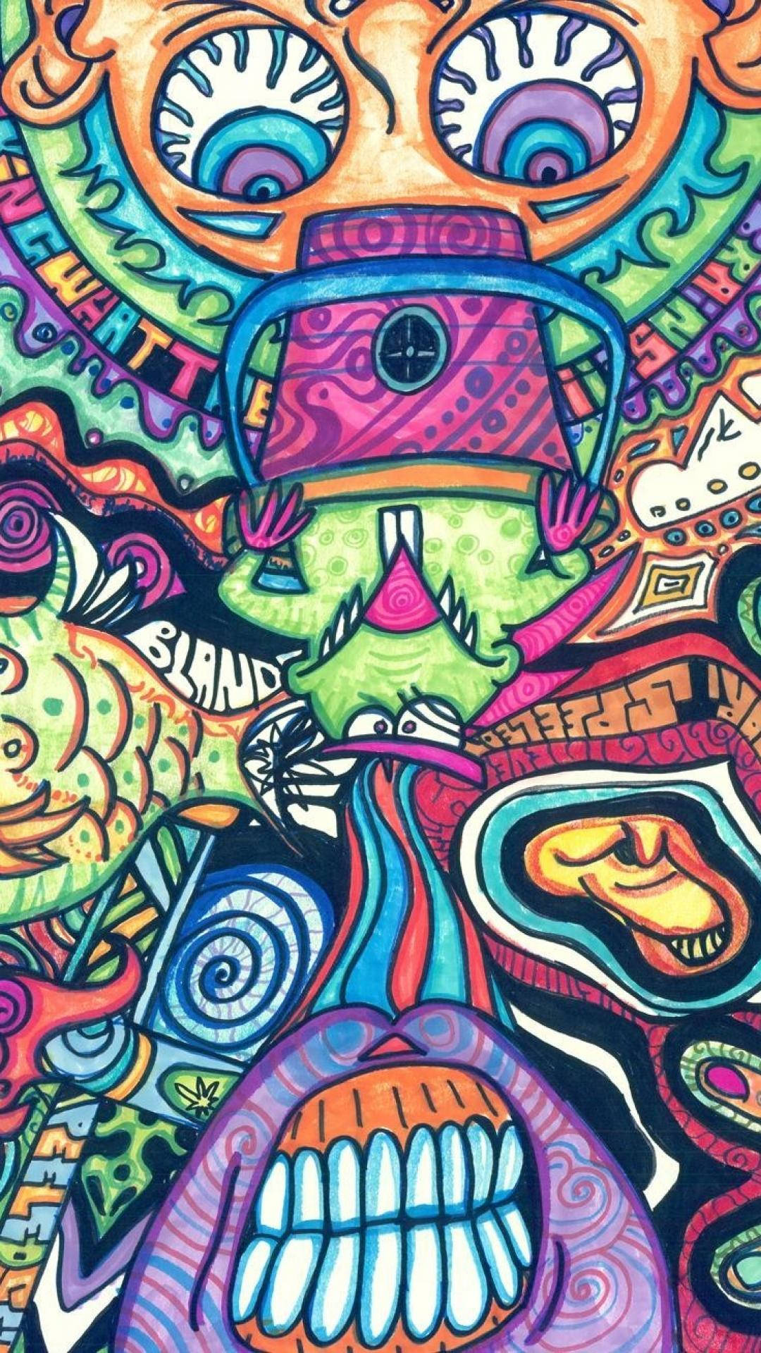 Trippy-puhelimen abstrakti Taustakuvat