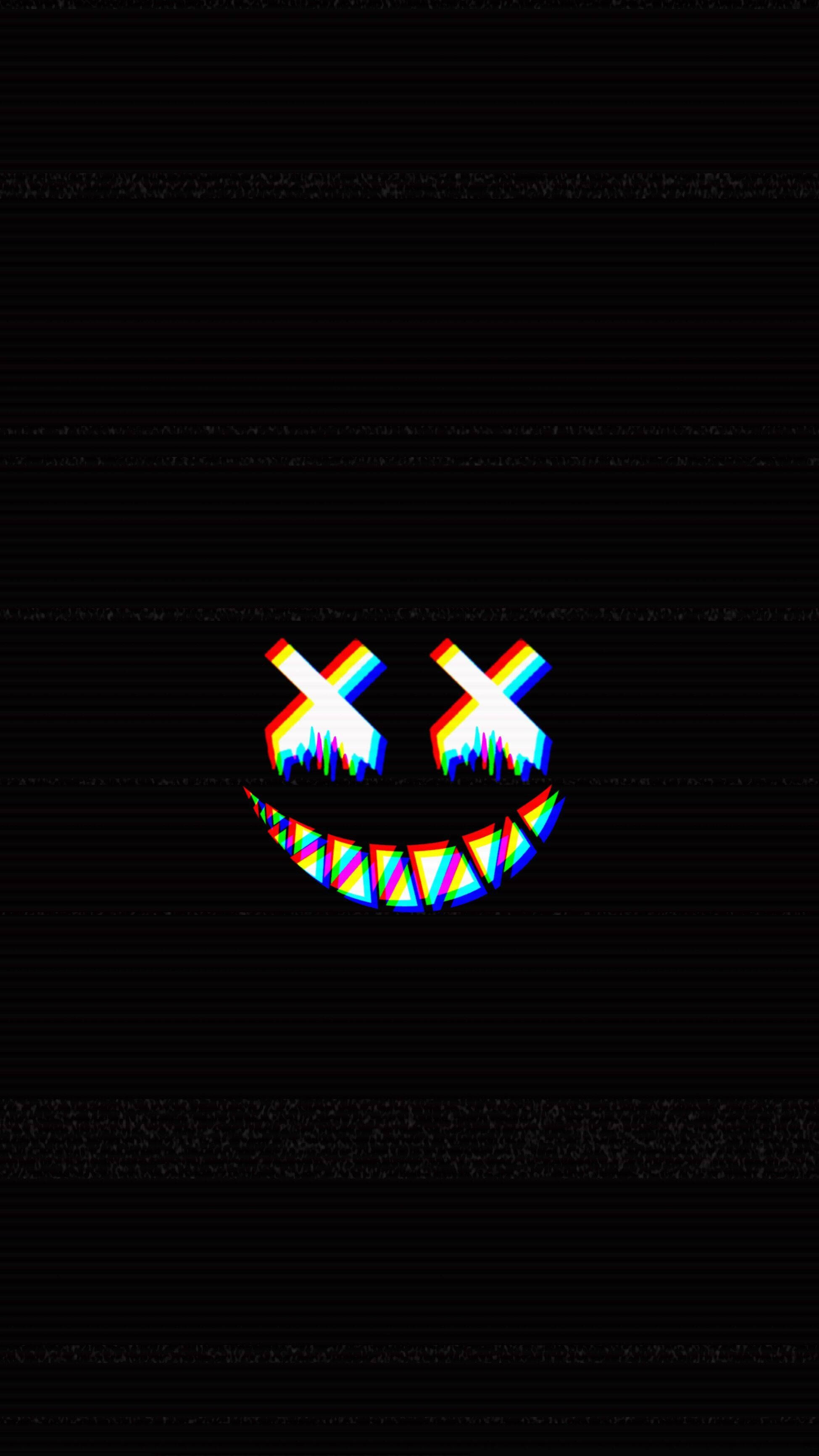 Trippy tumma esteettinen Halloween-hymy Taustakuvat