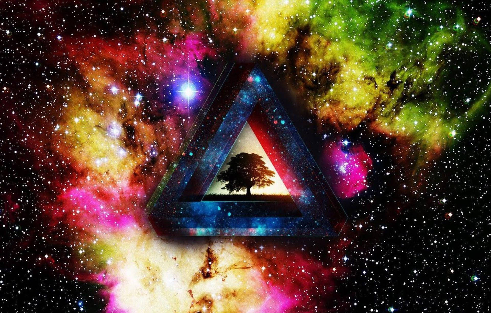 Trippy tumma esteettinen galaksi Taustakuvat