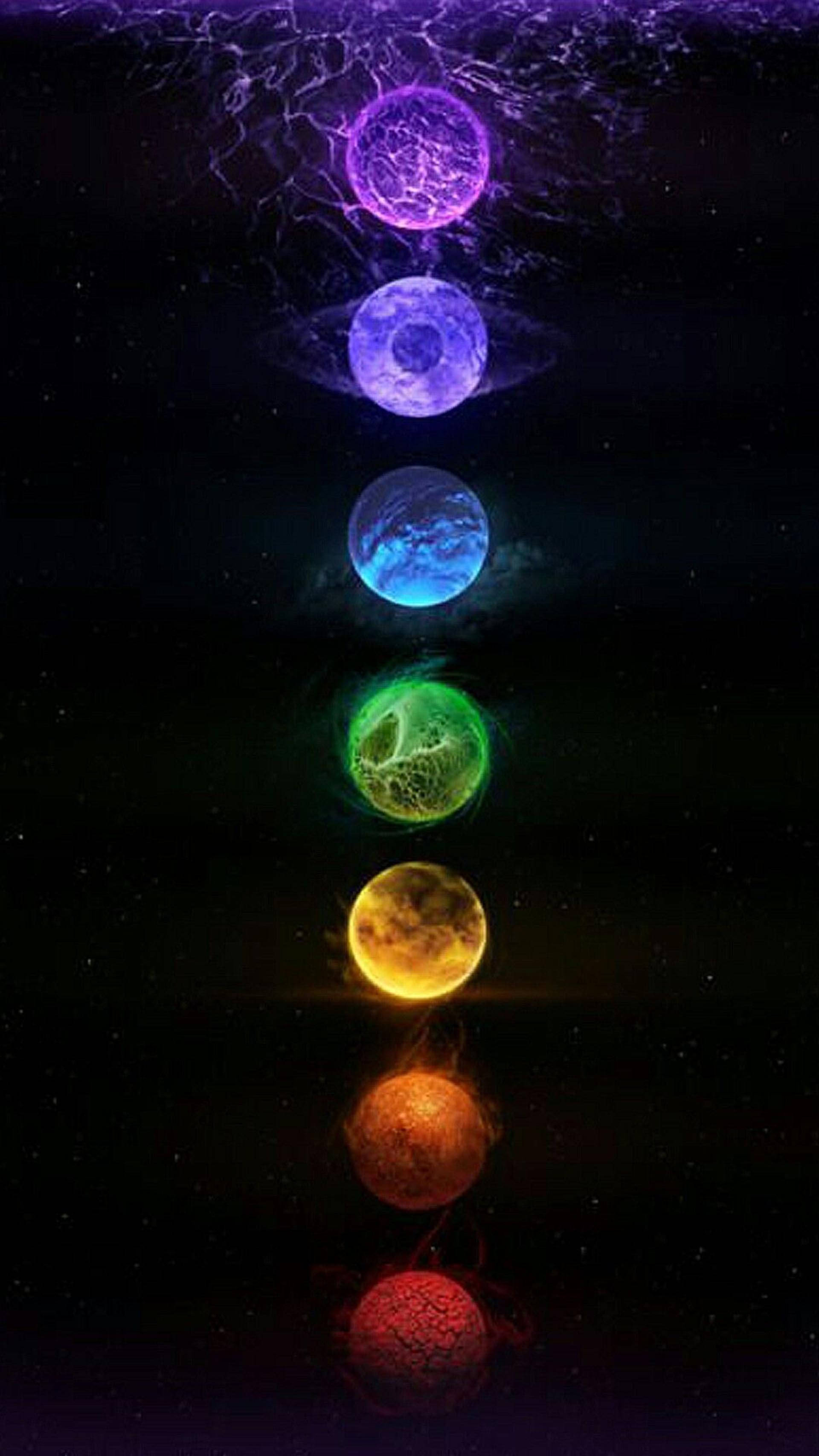 Trippy tumman estetiikan planeetat Taustakuvat