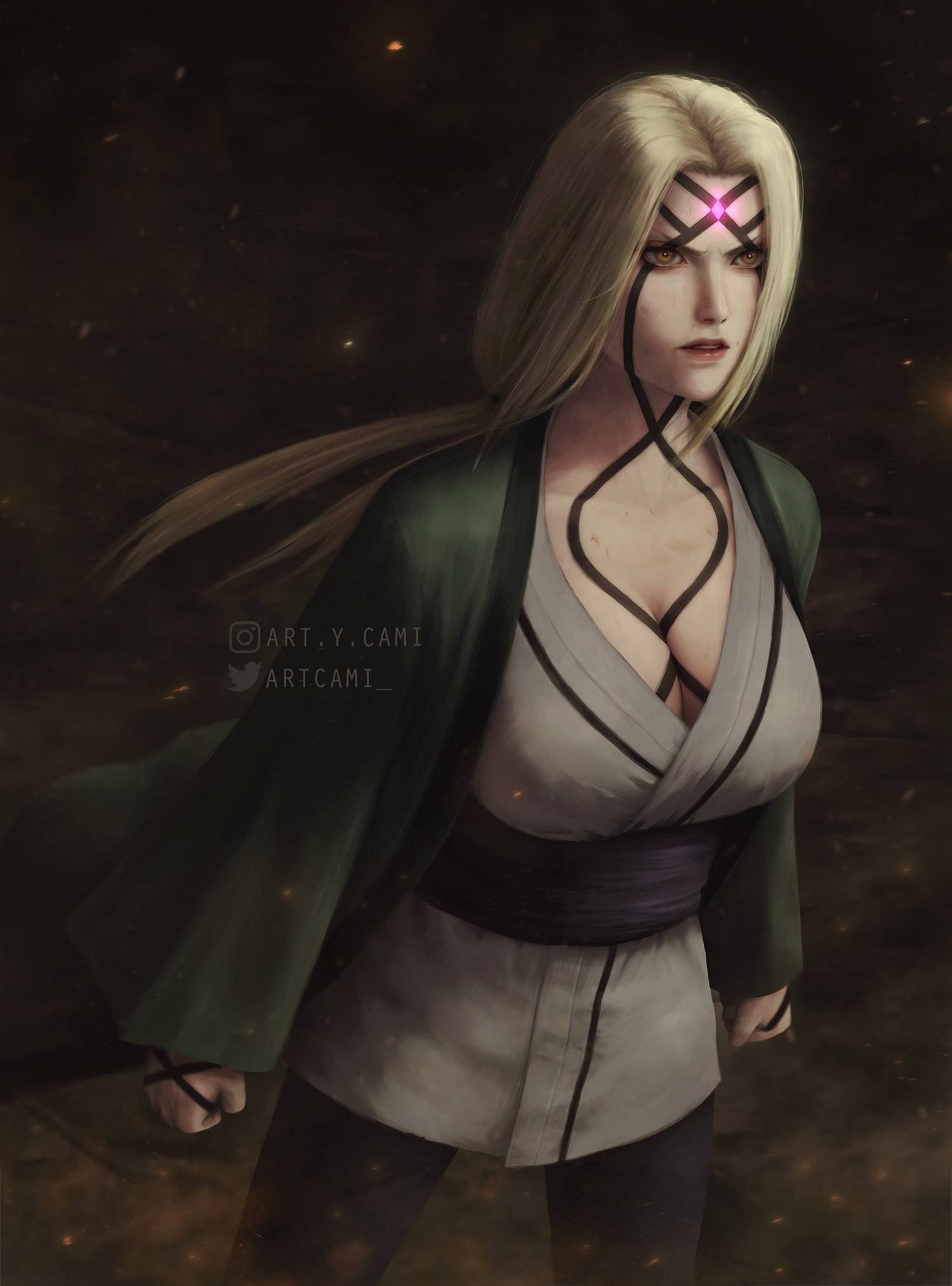 Tsunade hehkuvalla sinetillä Taustakuvat