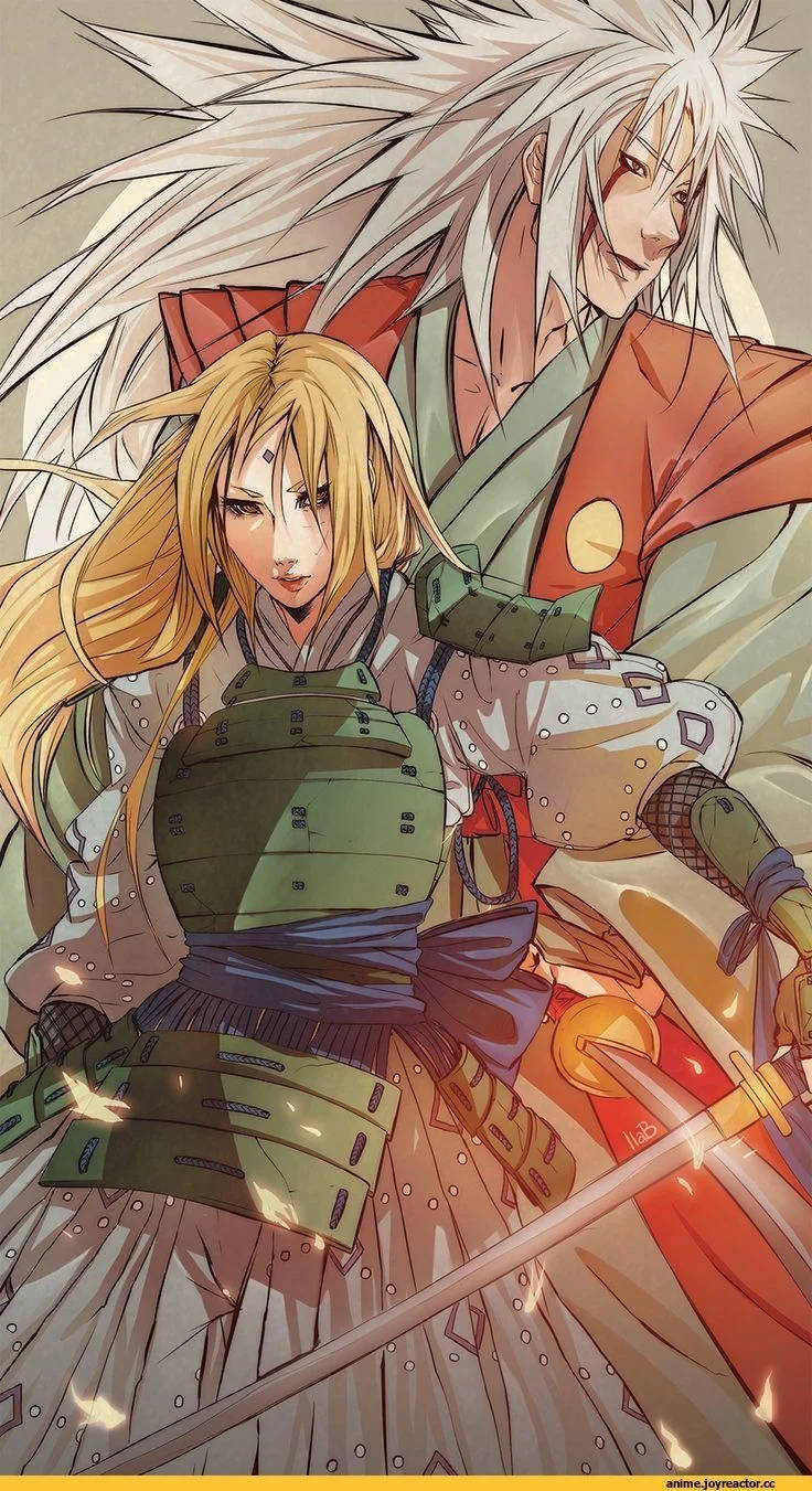Tsunade ja Jiraiya valmiina taisteluun Taustakuvat