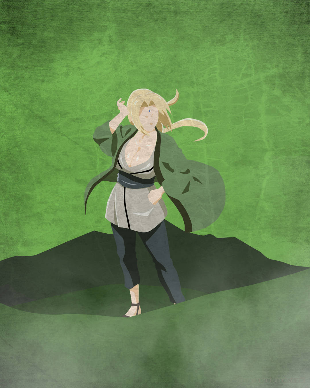 Tsunade Minimalistinen Fanitaide Taustakuvat