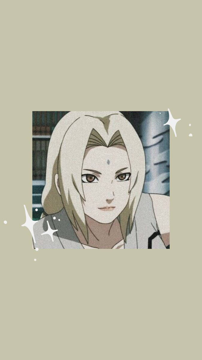 Tsunade vaaleankeltaisella taustalla Taustakuvat