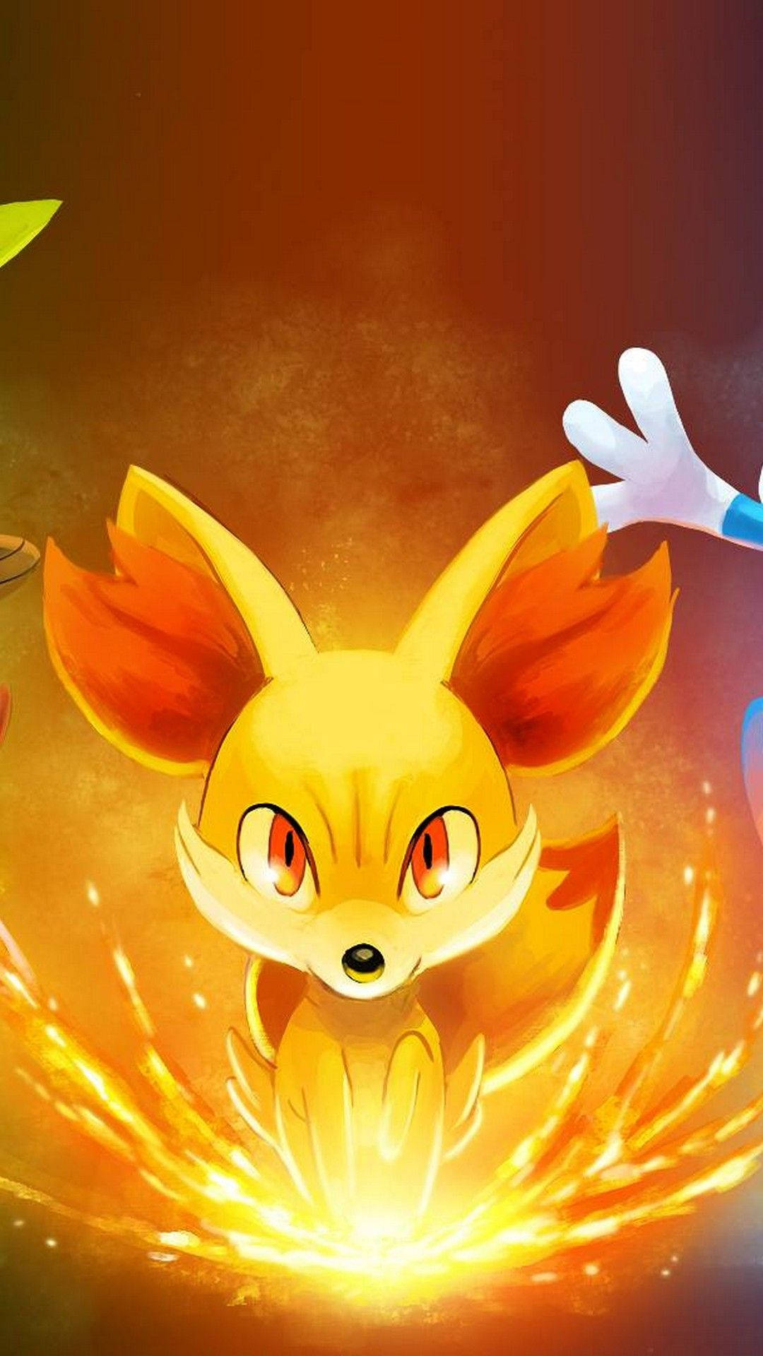 Tulinen Fennekin Pokemon iPhone Taustakuvat