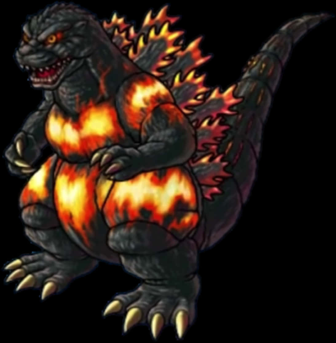 Tulinen Godzilla-kuvitus Taustakuvat