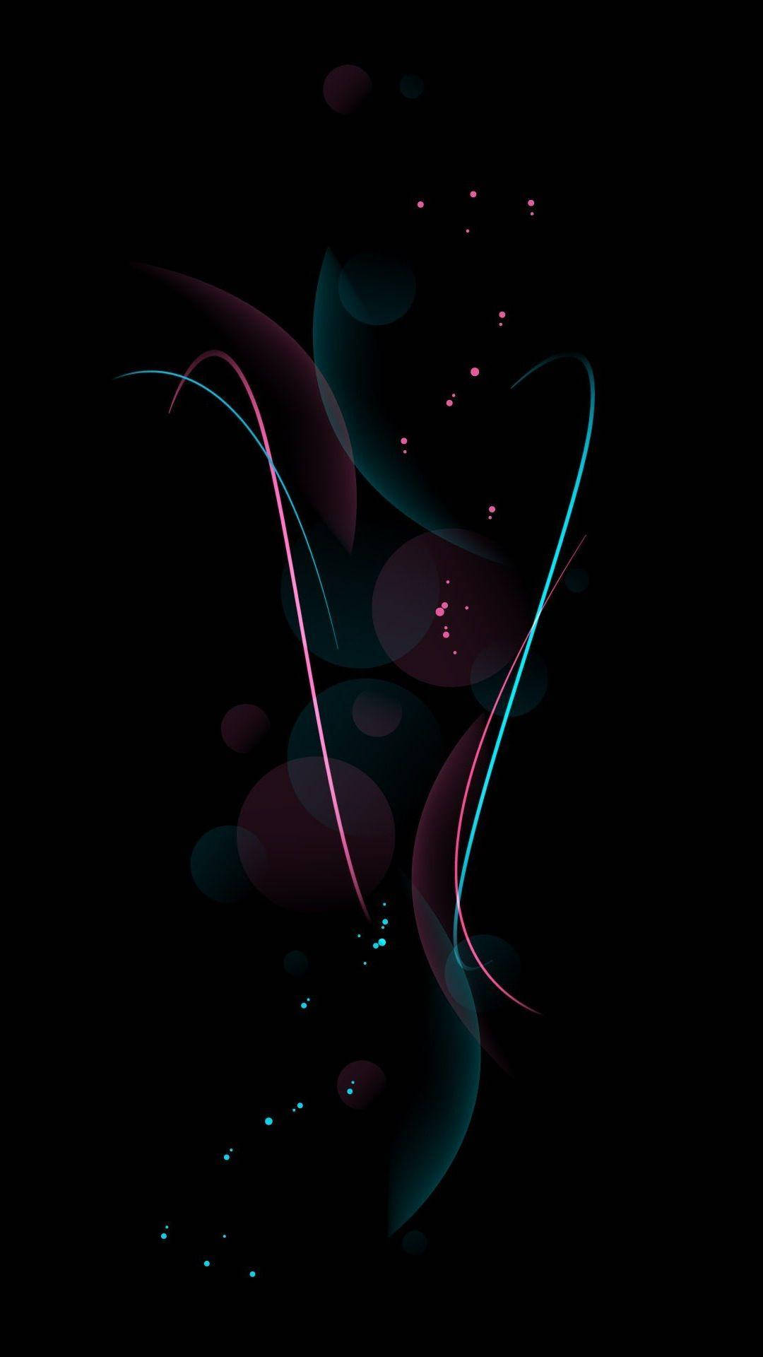 Tumma Android Bokeh ja Viivat Taustakuvat