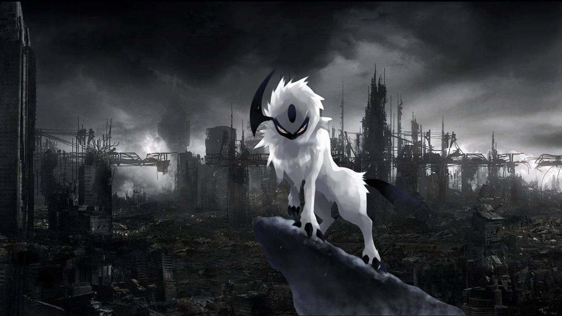 Tumma anime-Pokémon Absol Taustakuvat