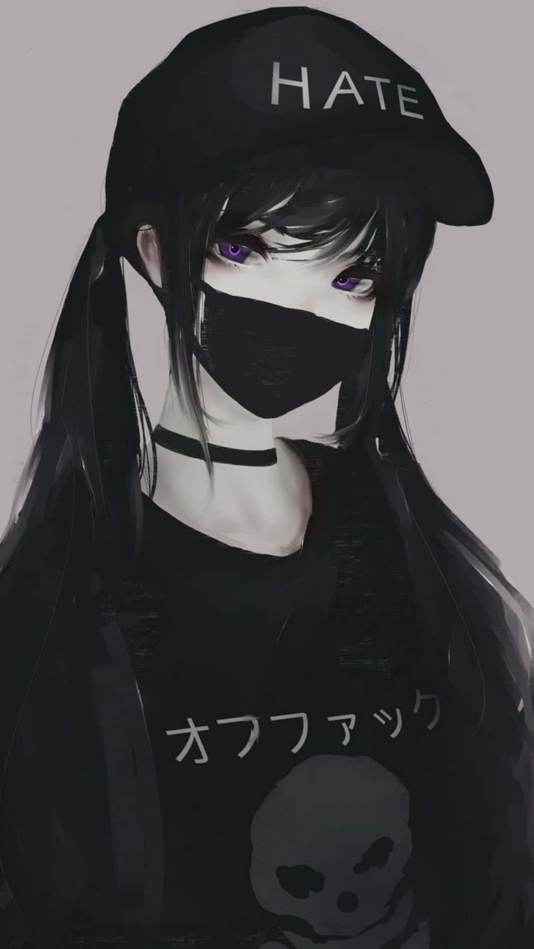 Tumma estetiikka anime profiilikuva tytöstä saparoilla Taustakuvat