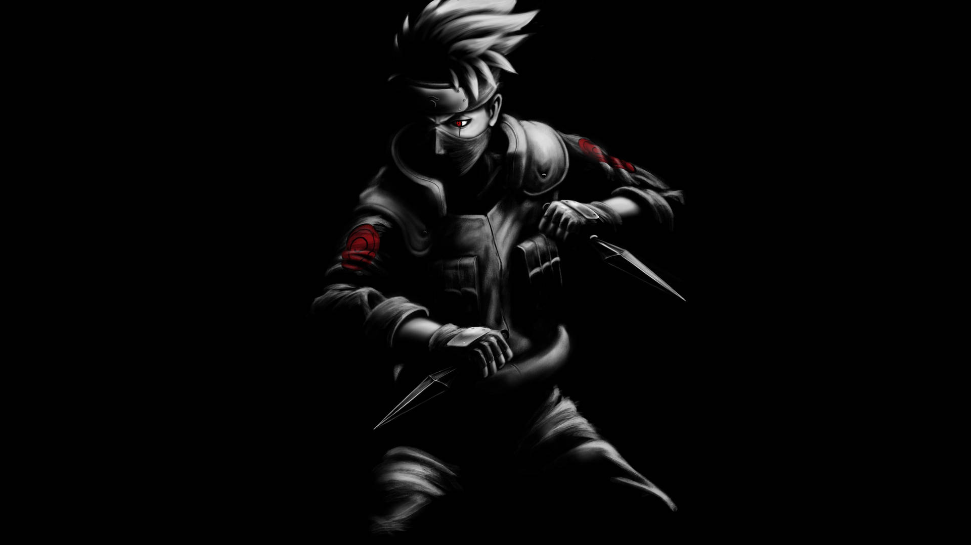 Tumma Kakashi Naruto 4K taustakuva