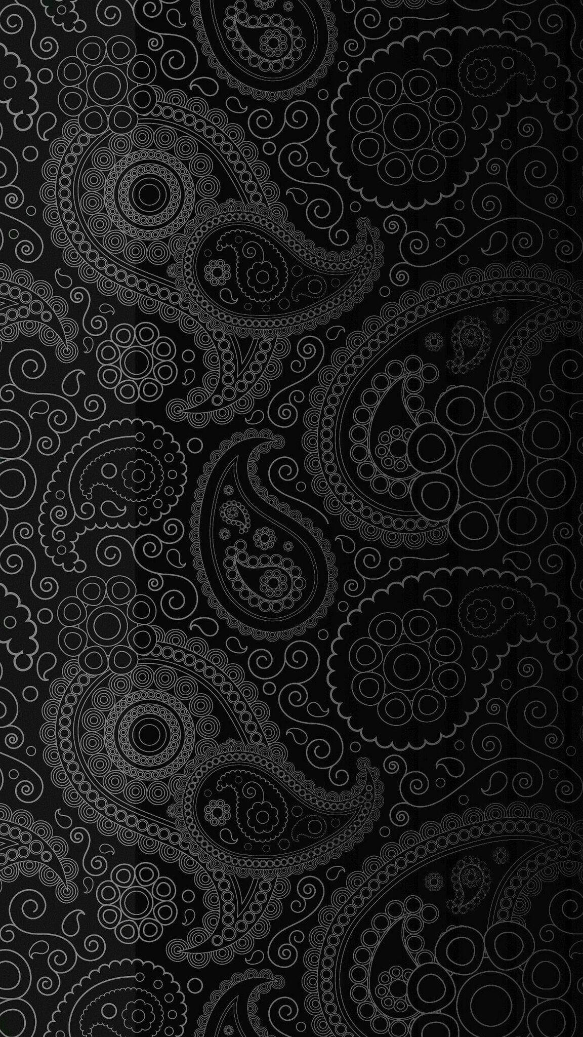 Tumma puhelin paisley-kuviolla Taustakuvat